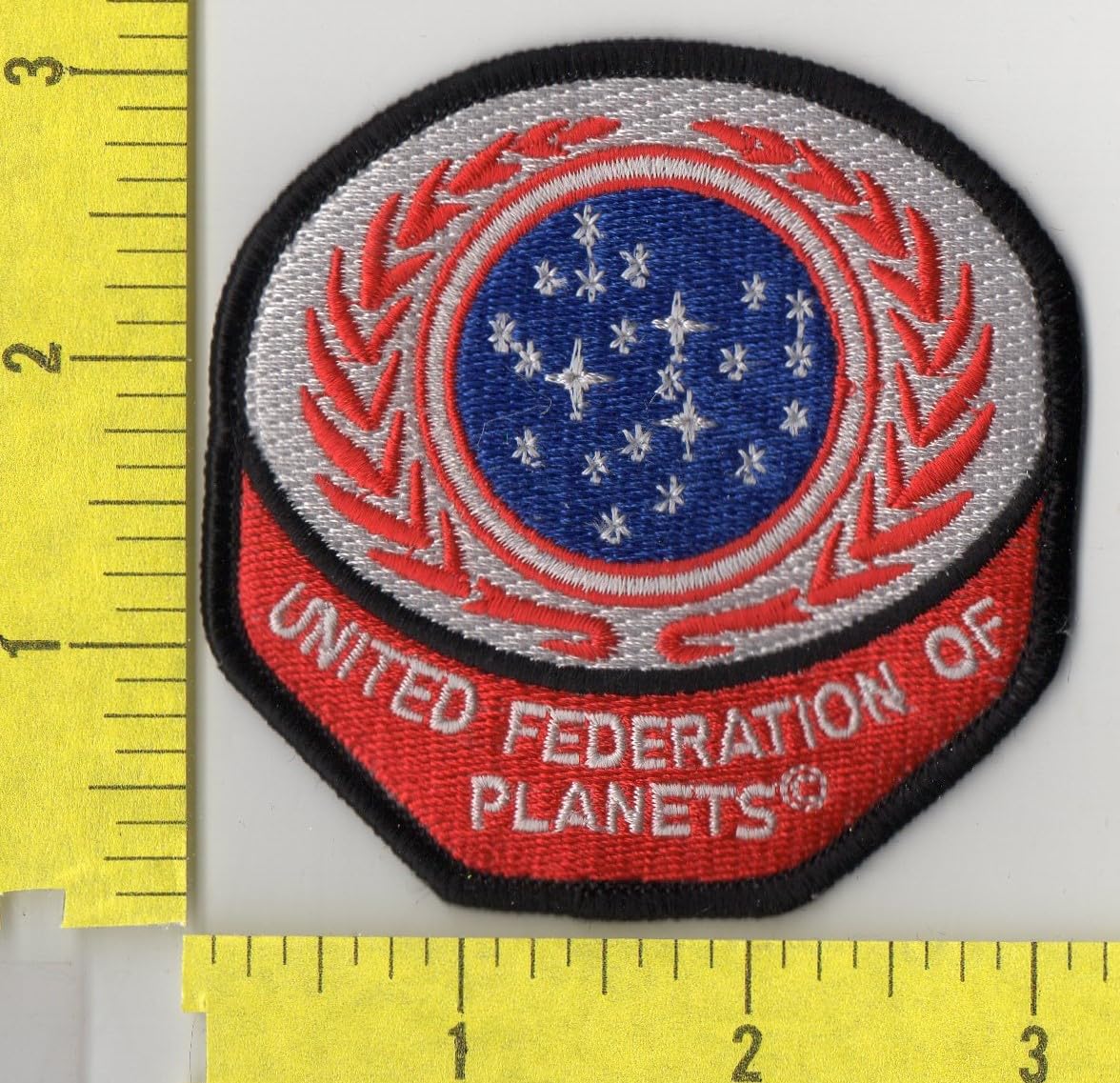 Star Trek NG United Federation of Planets Logo Iron-On Patch for Jackets, Bags & Cosplay | Officially Licensed Embroidered Badge for Costumes & DIY Crafts