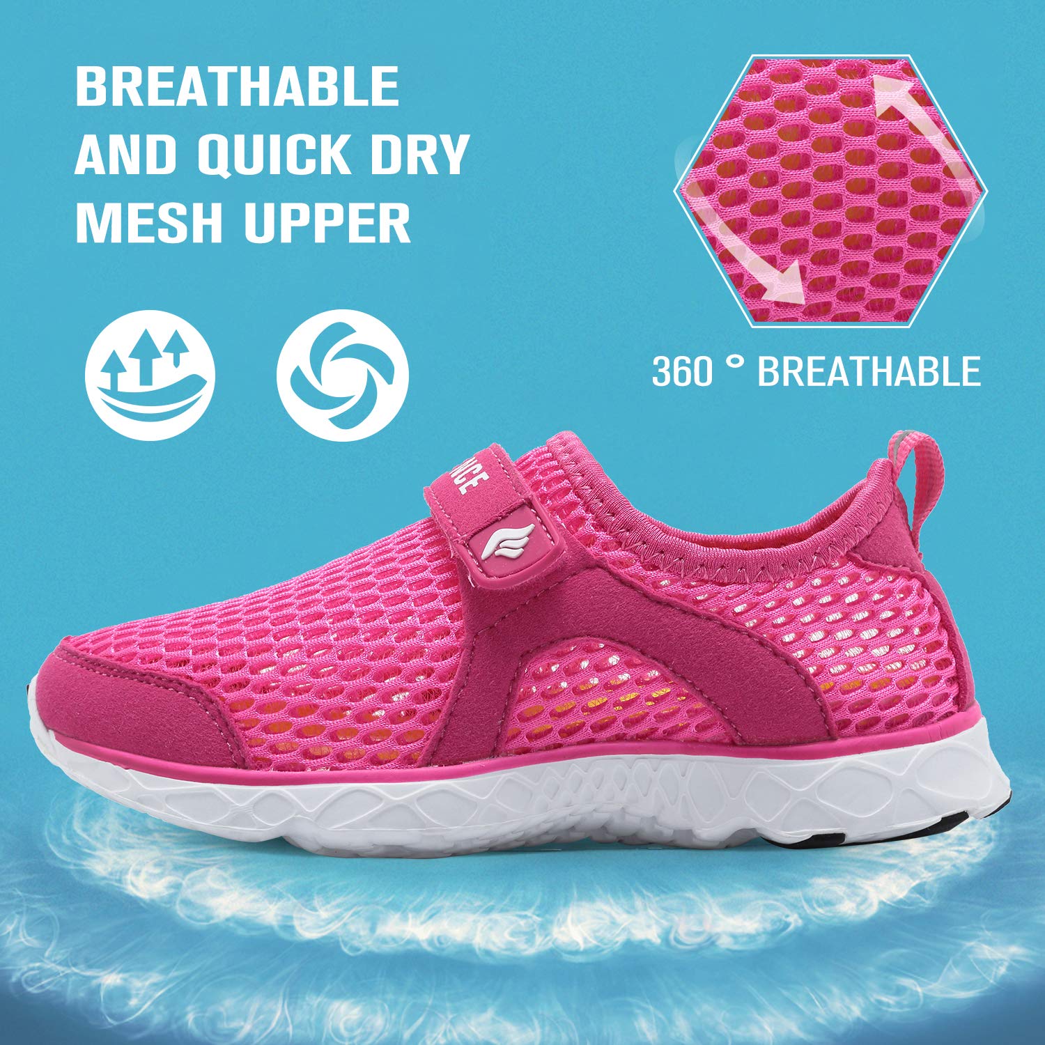 CIOR Kids Water Shoes - Lightweight Swim Sneakers for Toddler & Big Kid - Beach & Pool Sports