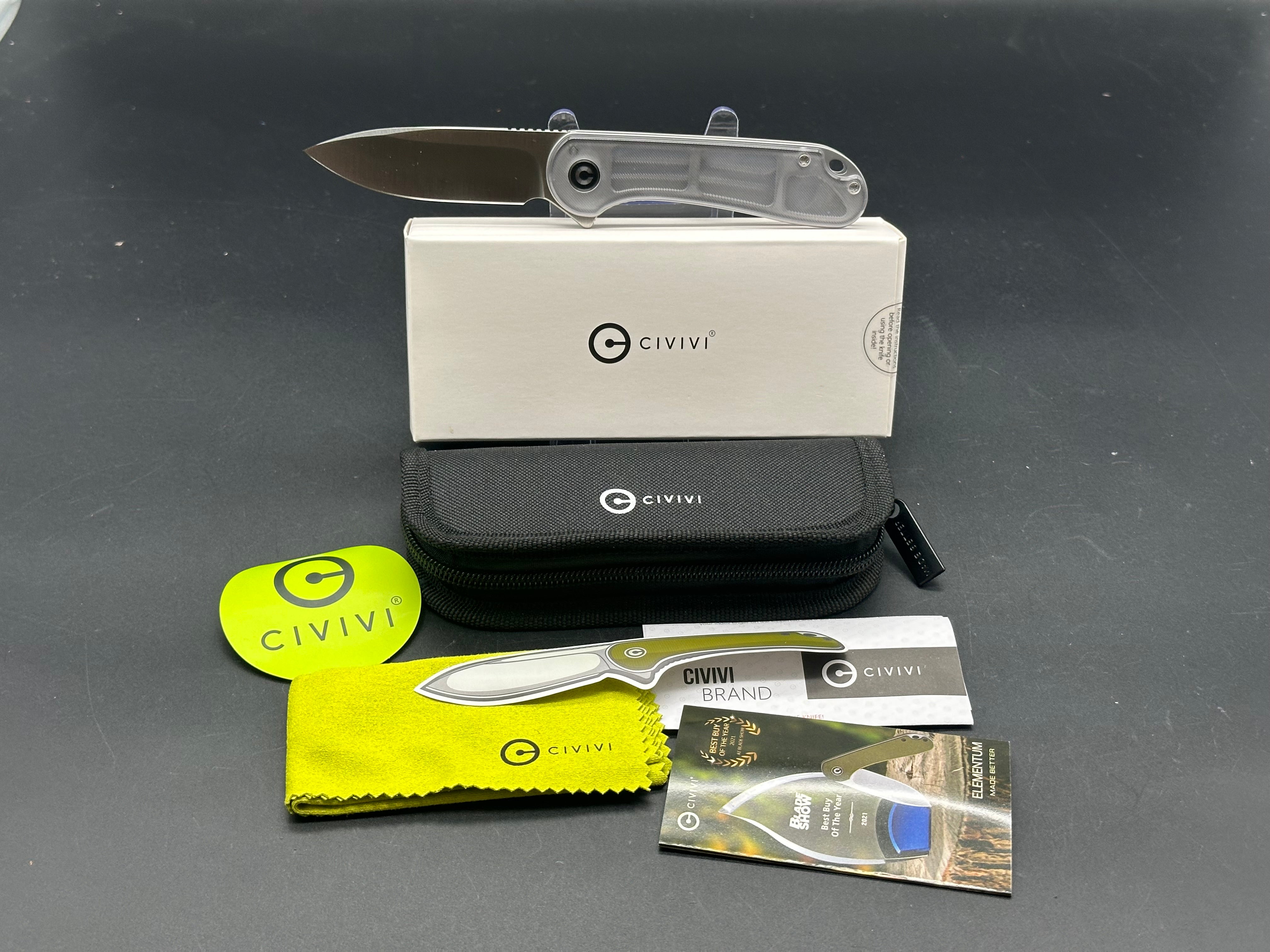 CIVIVI Elementum Liner Lock Folding Knife - 2.96