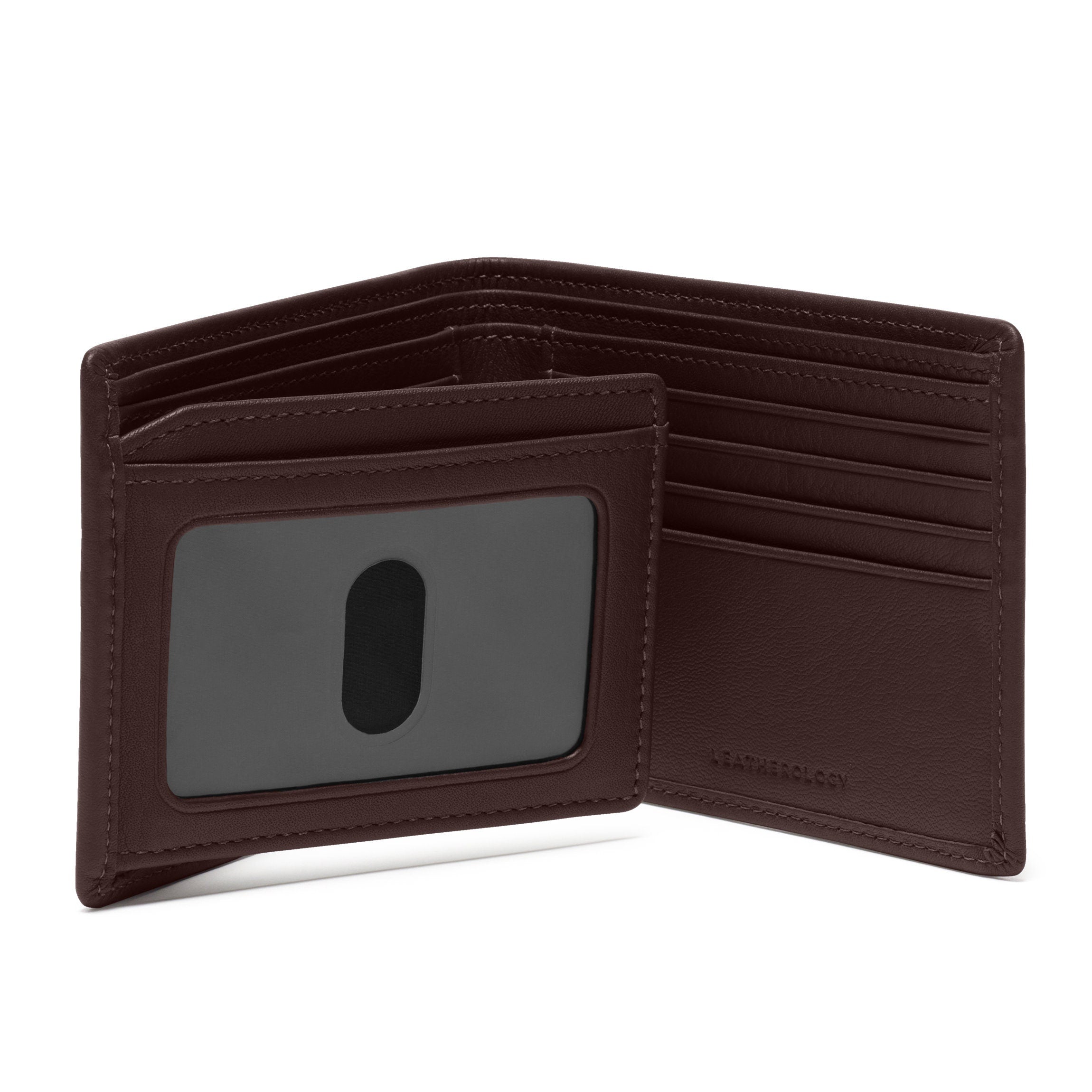 RFID Blocking Bifold Leather Wallet with Flap - Premium Brown Genuine Leather for Men - Perfect for Everyday Use, Travel & Business