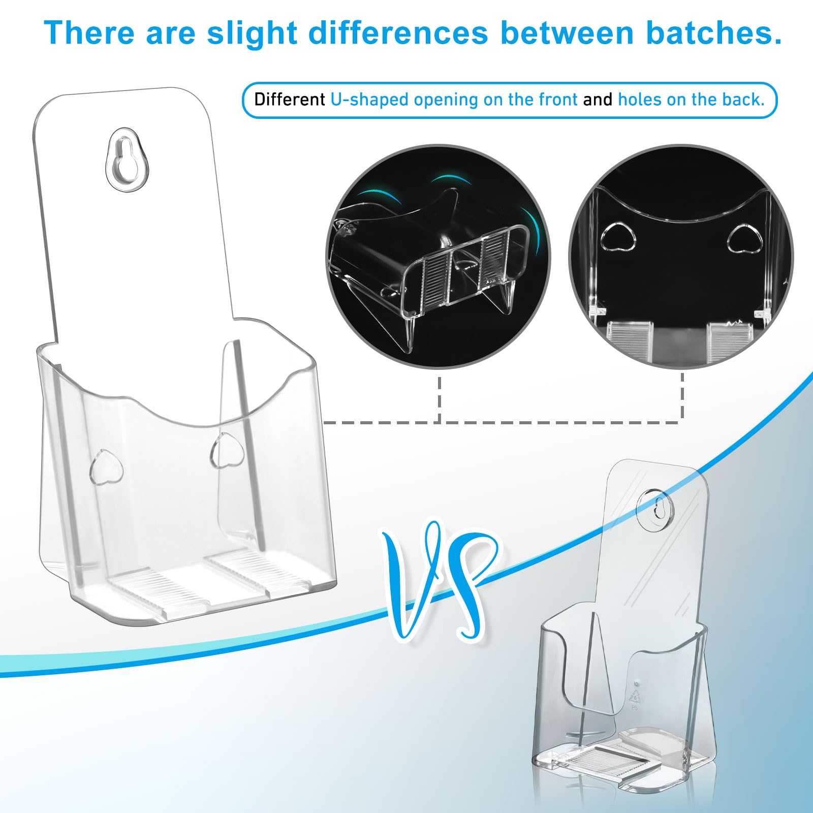 Clear Acrylic Brochure Holder 4x9 Inches - 6 Pack Slant Back Display Stand for Flyers, Pamphlets & Menus - Perfect for Restaurants, Offices & Retail Stores