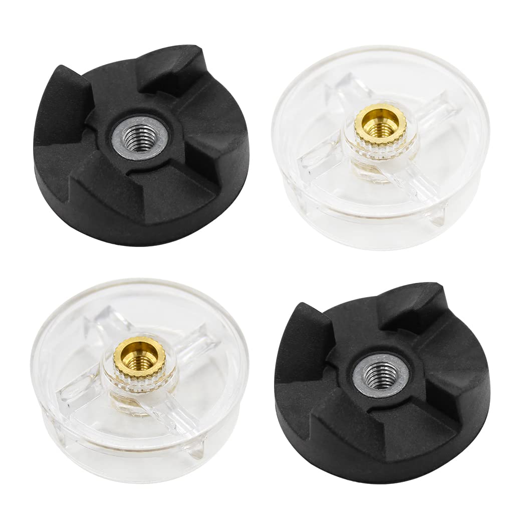 Anbige 2 Blade Rubber Gears & 2 Motor Base Top Gears Replacement Parts - Compatible with Magic Bullet 250W Blender Juicer (2 Base + 2 Blade Gears) - Perfect for Smoothie Making, Food Processing & Kitchen Blender Repairs