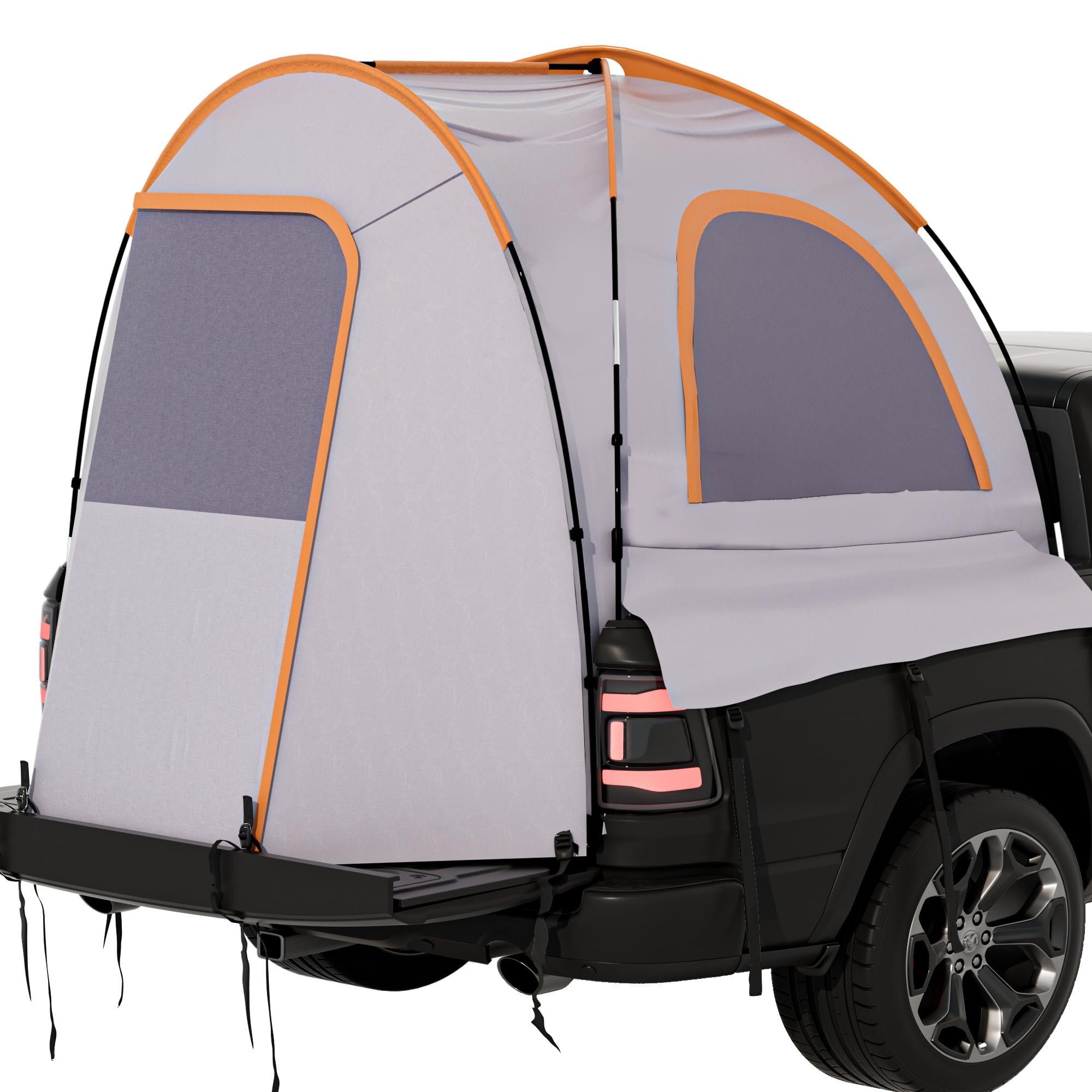 Automatic Truck Bed Tent - Quick & Easy Setup for 4.9' to 6.8' Pickup Trucks | Portable Outdoor Camping Shelter with Beach Mat, Shoe Bag & Storage Bag | Perfect for Beach Trips, Road Adventures & Family Camping