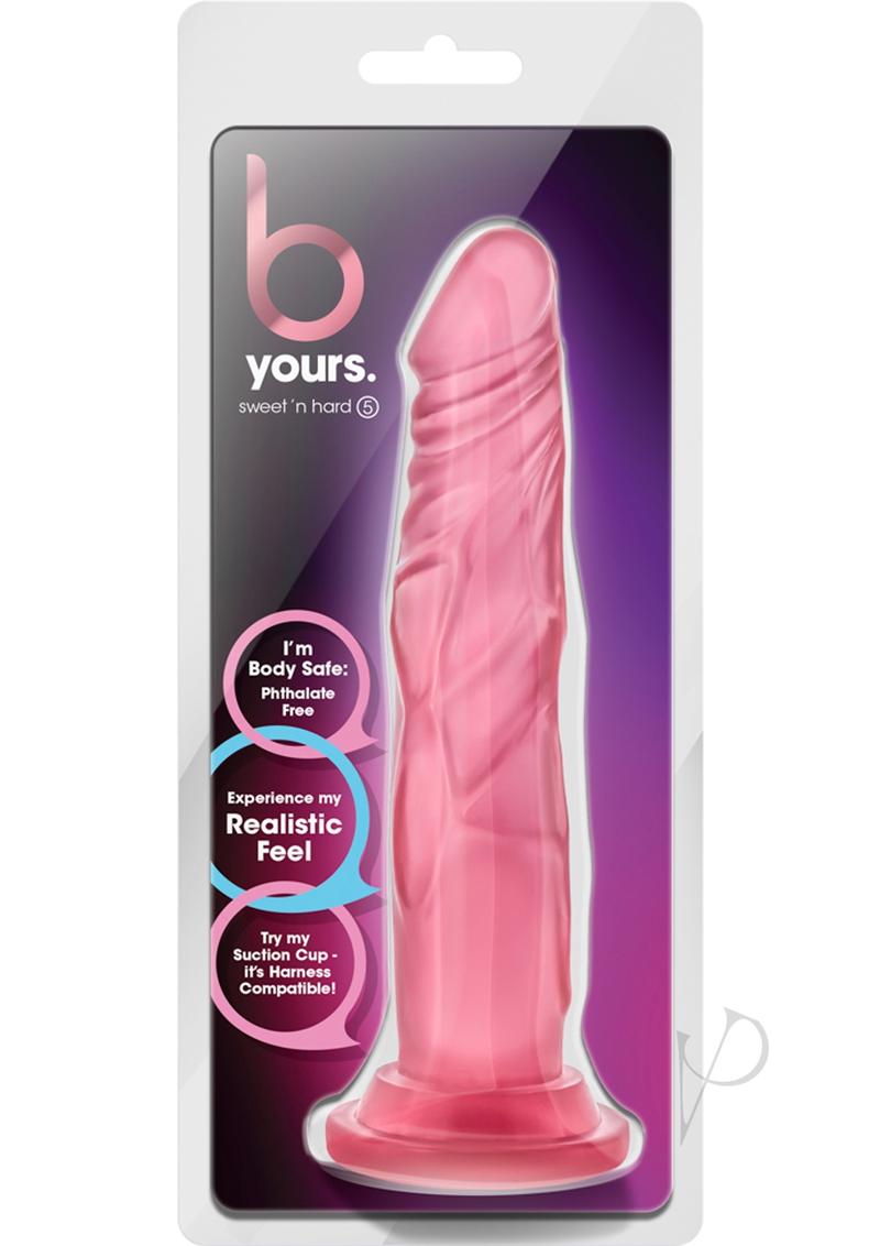 B Yours Sweet N' Hard 5 Inch Realistic Dildo - 7.5 Inch Insertable Length, Body-Safe Silicone, Pink Adult Toy for Solo Play & Couples Use - Perfect for Beginners & Advanced Users