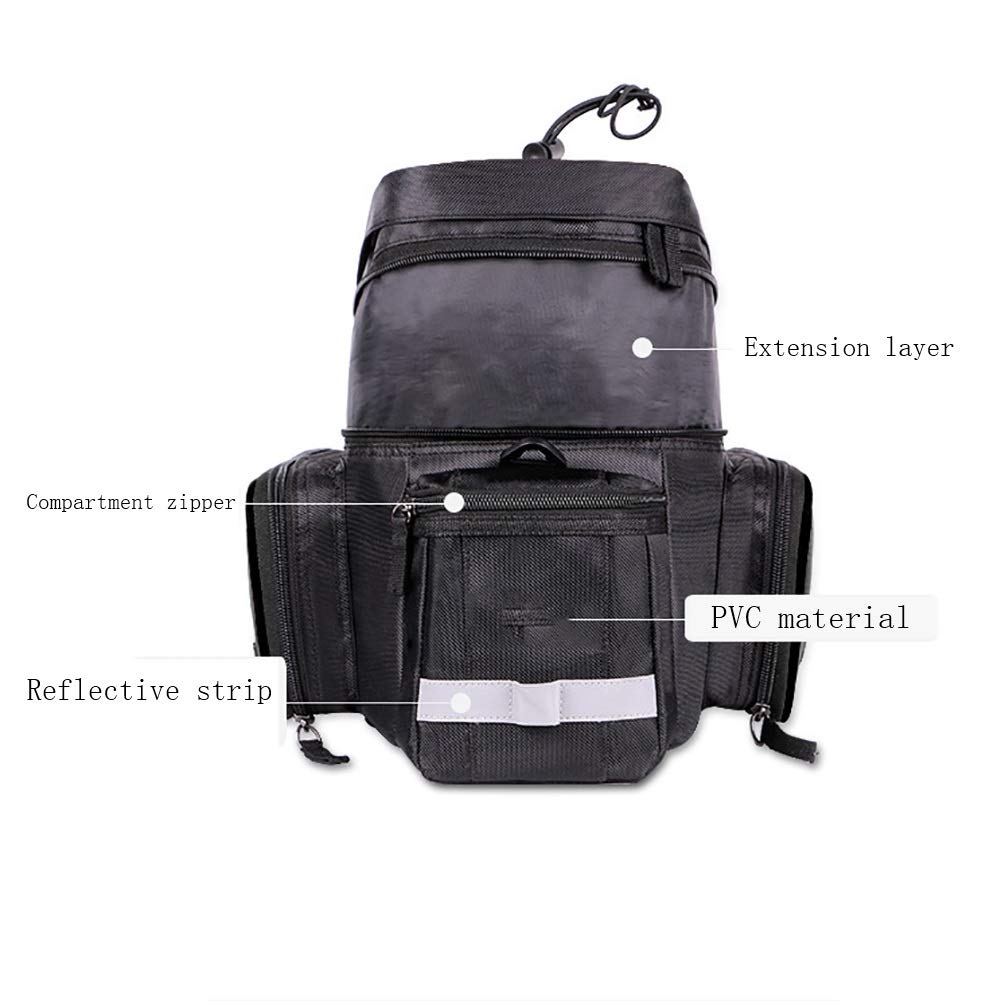 **25L Waterproof Bike Panniers - Rear Rack Bicycle Bag for Mountain, Road & Commuter Bikes | Durable Cycling Duffel Backpack with Reflective Stripes | Perfect for Commuting, Touring & Outdoor Adventures**