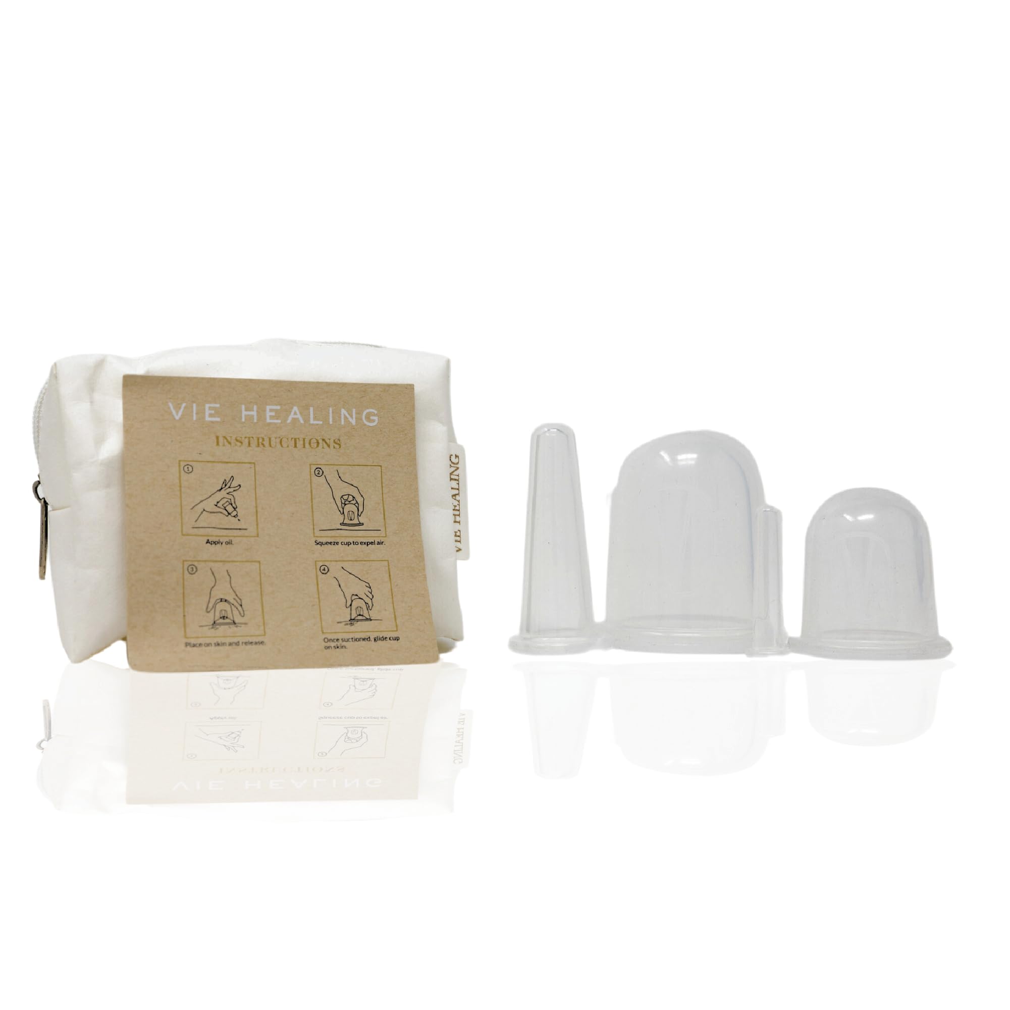 Premium Silicone Facial & Body Cupping Set - 4 Piece Therapy Cups for Improved Circulation, Wrinkle Reduction & Pain Relief - At-Home Spa Treatment for Glowing Skin & Muscle Relaxation - Perfect for Self-Care & Professional Use
