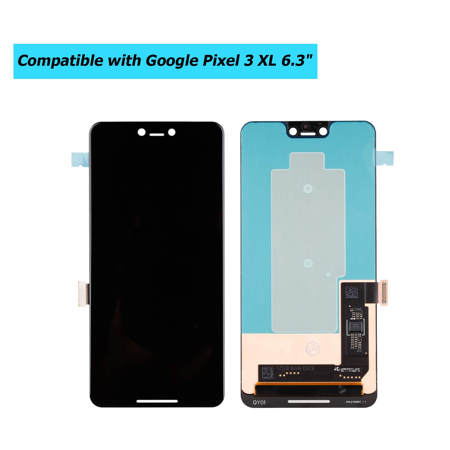 Google Pixel 3 XL G013C Replacement OLED Screen - 6.3