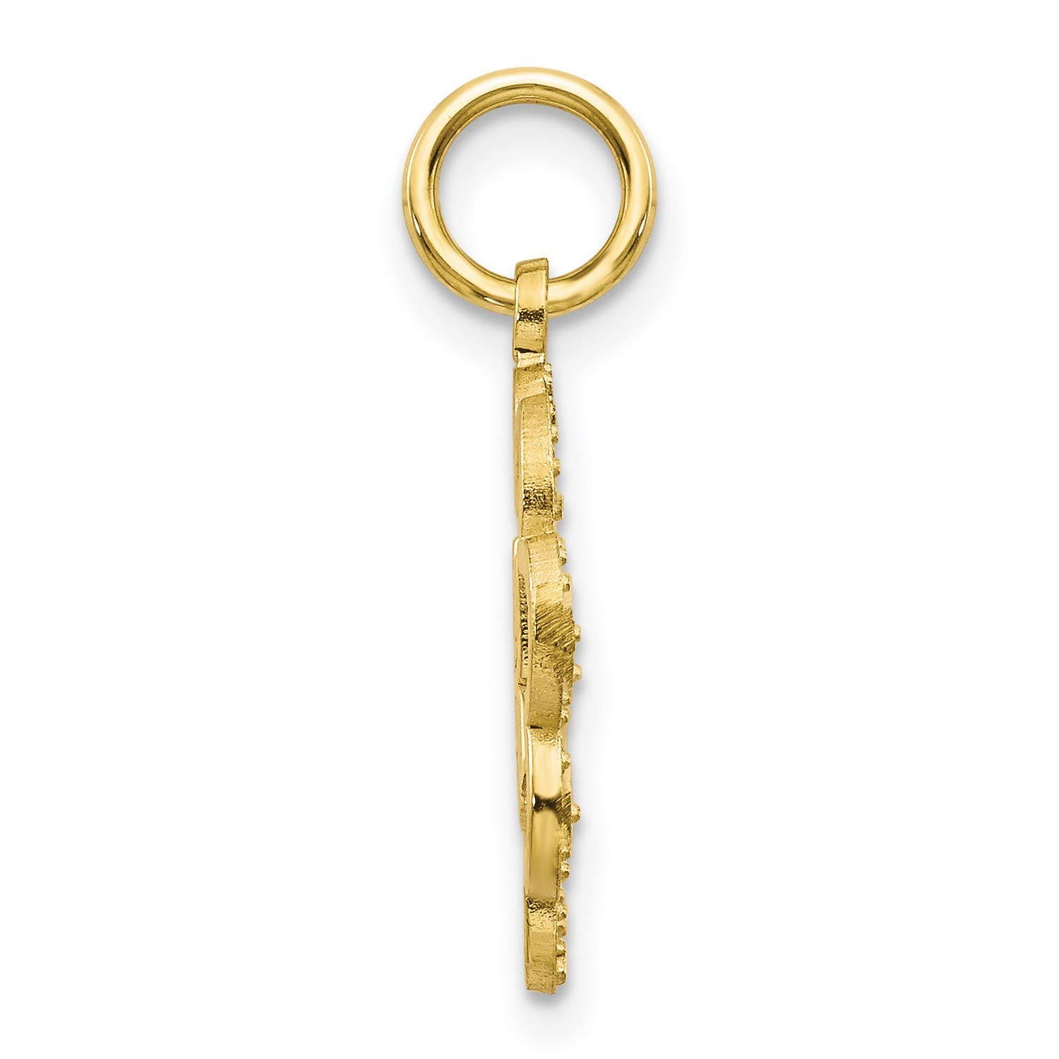 10k Yellow Gold Baby Girl Charm Pendant - 22mm x 16mm Heart-Shaped Keepsake for Newborns, Christening Gifts & Baby Jewelry Collections - Perfect for Bracelets, Necklaces & Memory Keepsake Boxes