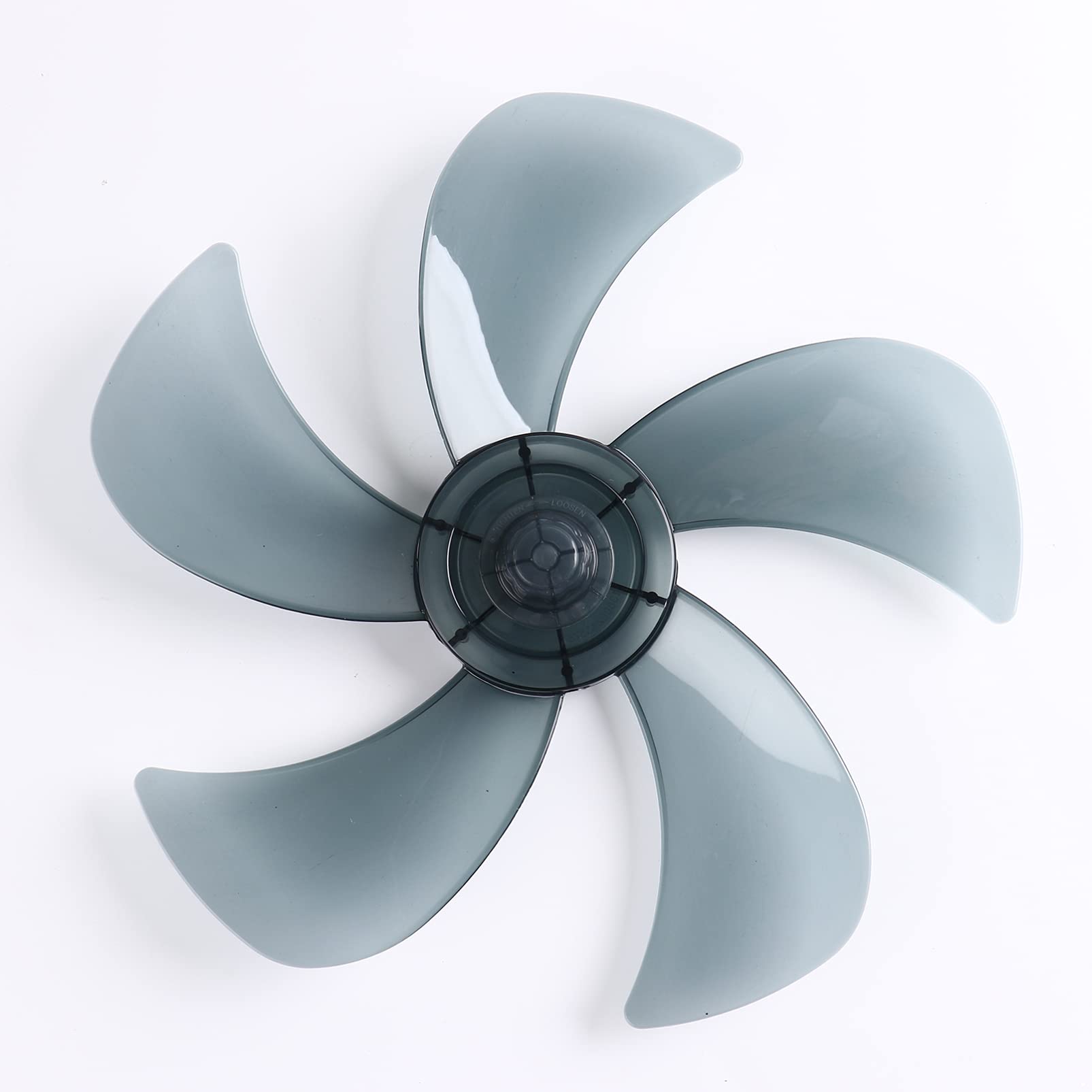 12/14 Inch Universal Plastic Fan Blade Replacement with Nut Cover - Compatible with Household Standing Pedestal Fans & Table Fans - Durable Gray B 12 Inch - Perfect for Home, Office, and Outdoor Cooling