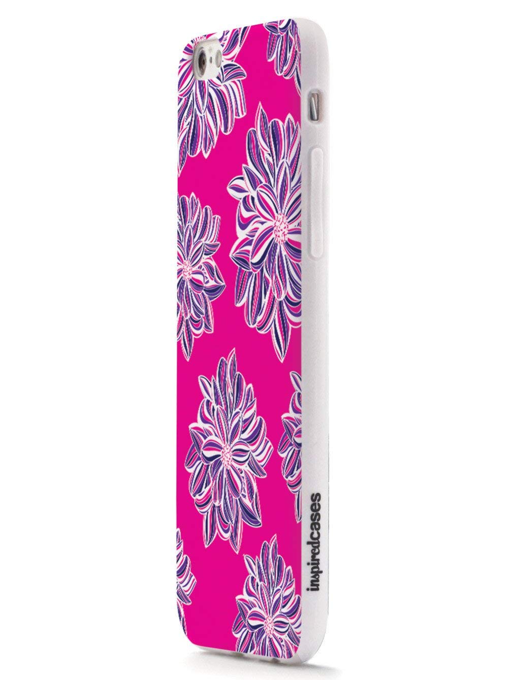 Inspired Cases - iPhone 8 Case with 3D Textured Protection - Floral Design Pink Phone Cover for Apple iPhone 8 - Perfect for Everyday Use, Work & Travel
