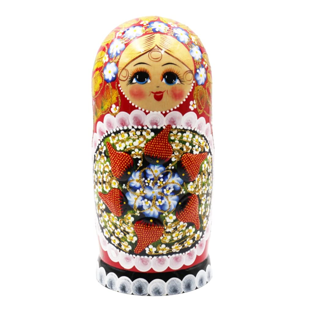 Hand-Painted Russian Nesting Dolls Matryoshka - Traditional Wooden Decor for Christmas, Halloween & Home Decor - Unique Gift for Collectors & Holiday Wishes