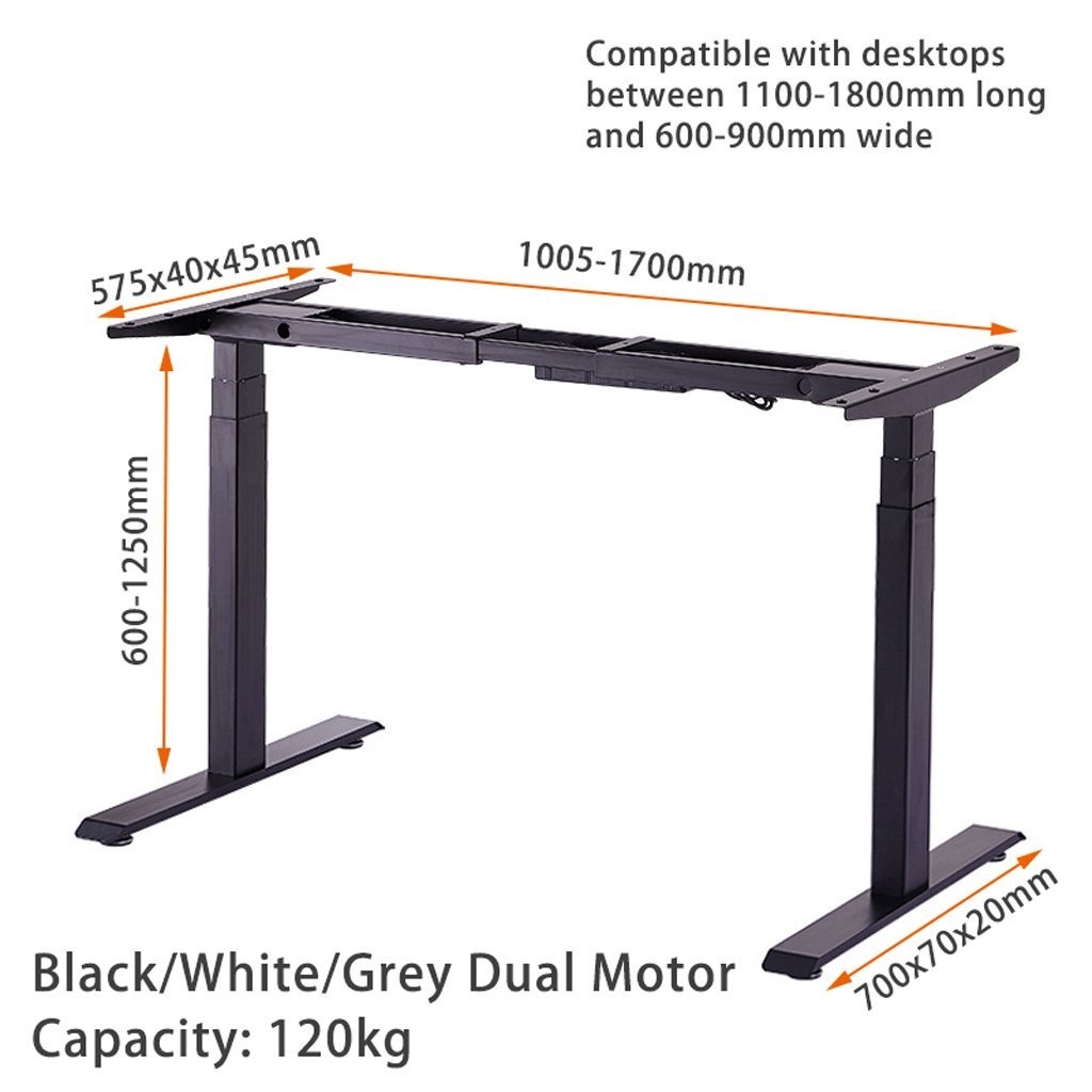 160cm Electric Standing Desk with Dual Motors - Adjustable Height Sit Stand Desk Frame with Maple Top for Home & Office Workspace