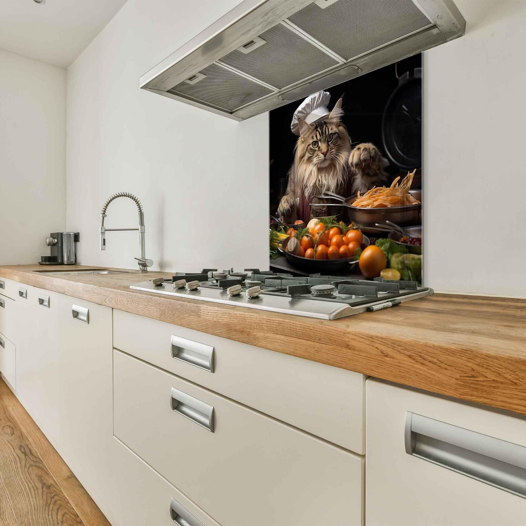 Tempered Glass Kitchen Backsplash - 20x20