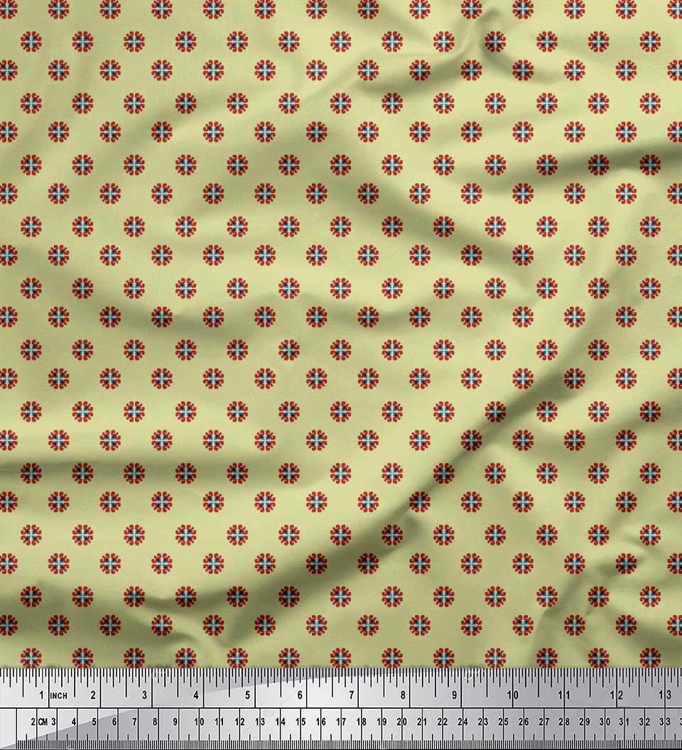 Soimoi Moss Georgette Brown Fabric by The Yard - 42 Inch Wide Artistic Floral Printed Fabric for Dresses, Blouses & DIY Fashion Projects - Lightweight & Whimsical Shirting Material