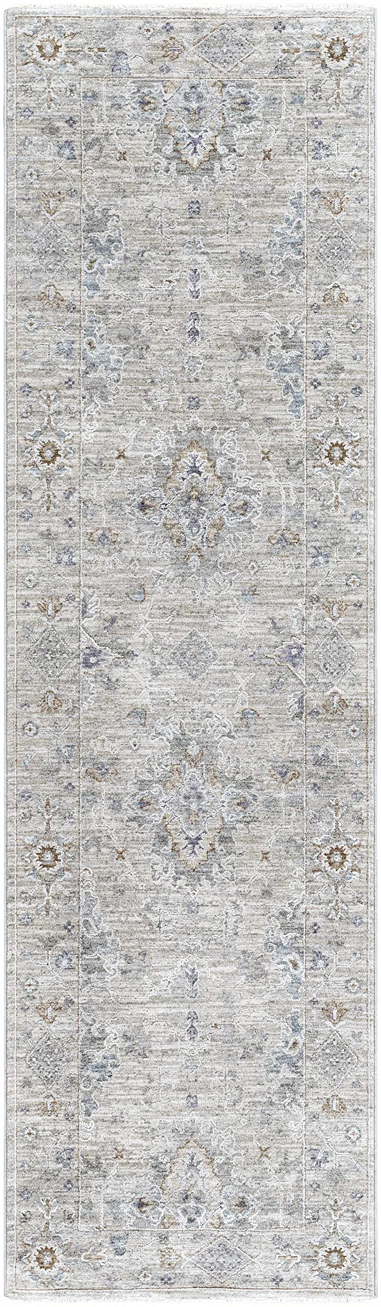 Hauteloom Rochedale Modern Area Rug for Living Room & Bedroom - Soft Beige Blue Green Abstract Design - 8'9