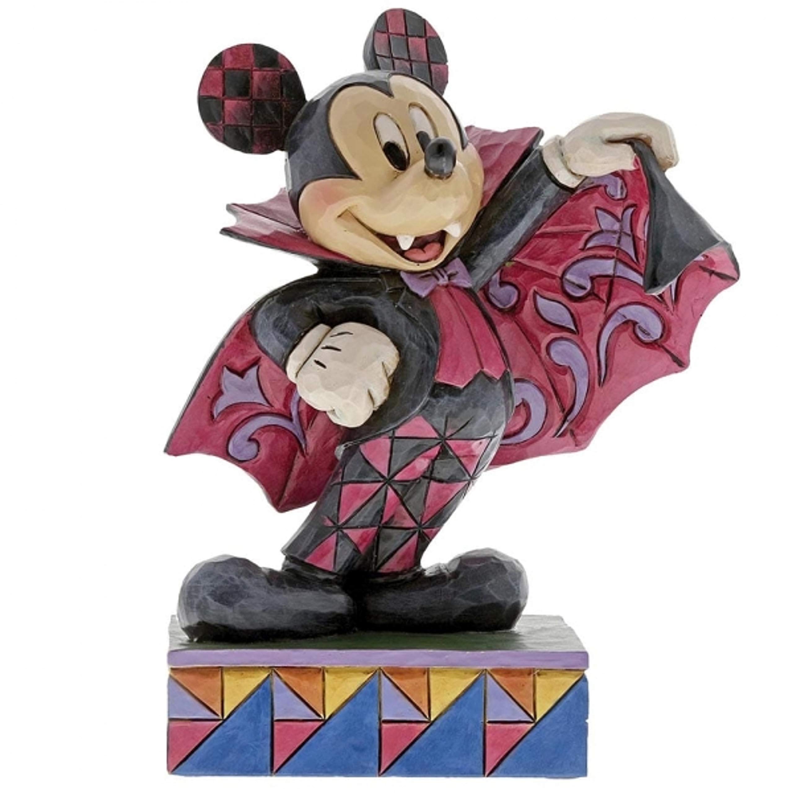 Department56 (6000950) Traditions Vampire Mickey Mouse Halloween Decor - Spooky Multicolor Collectible Figurine for Disney Fans & Holiday Display