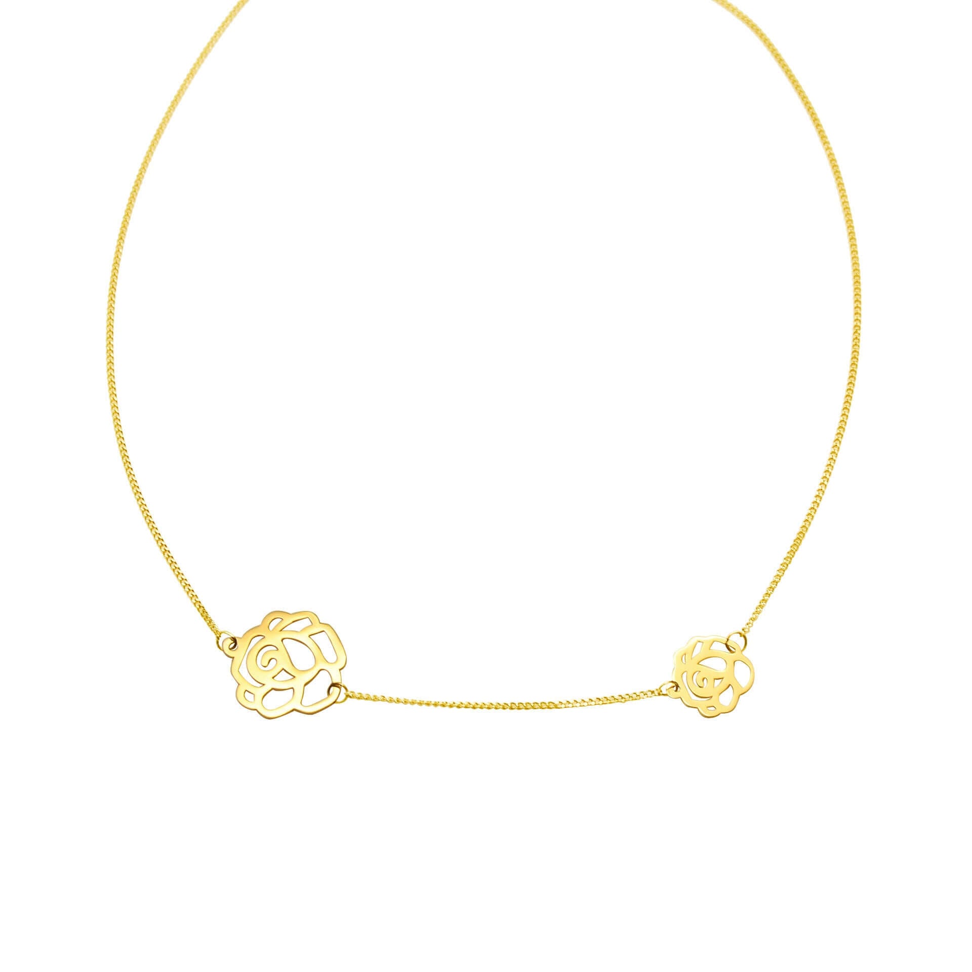 18K Gold Black Rose Choker Necklace for Women - Elegant Gothic Jewelry Gift for Valentine's Day, Anniversary & Special Occasions | P541