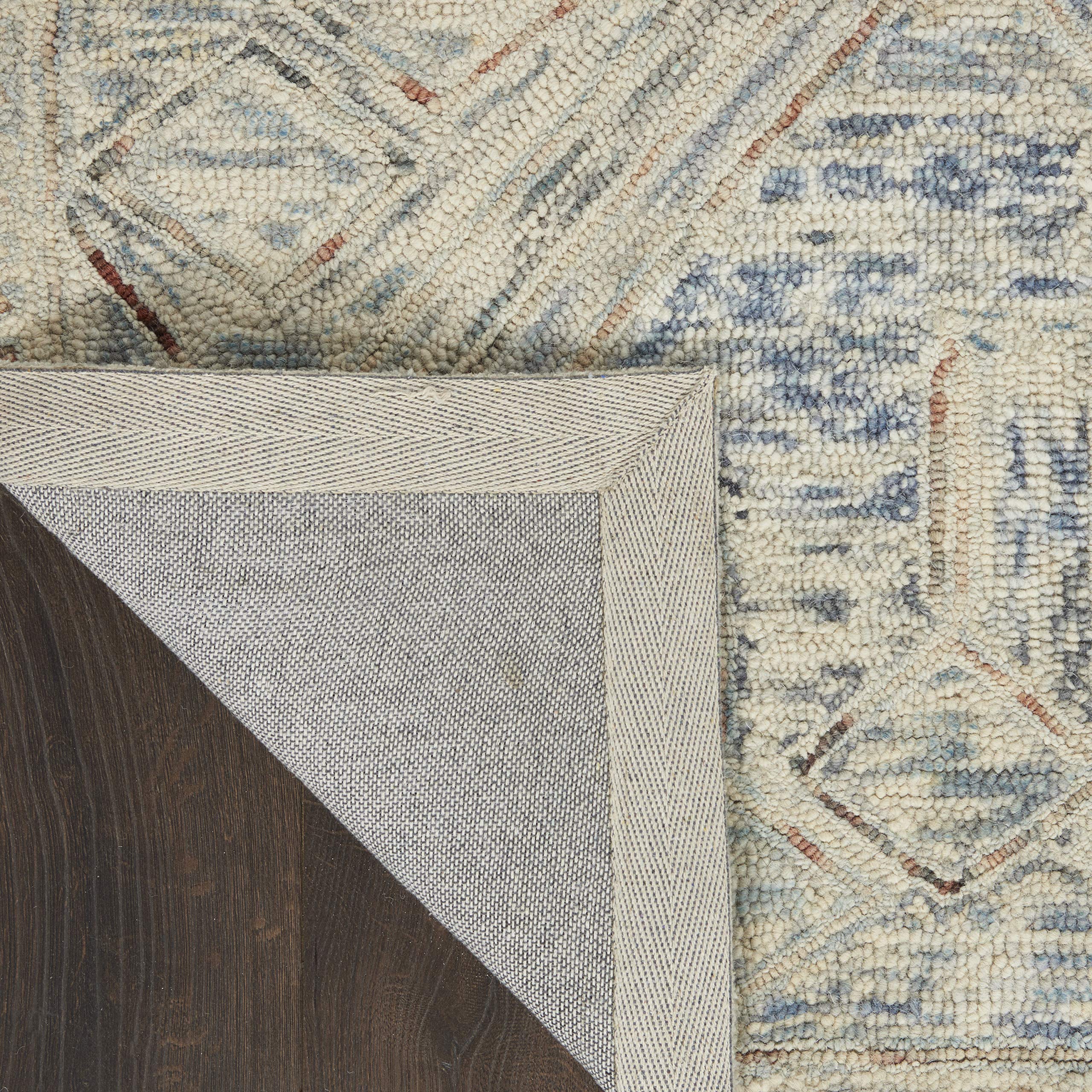 Nourison Linked Contemporary Blue Multi 5' x 7'6