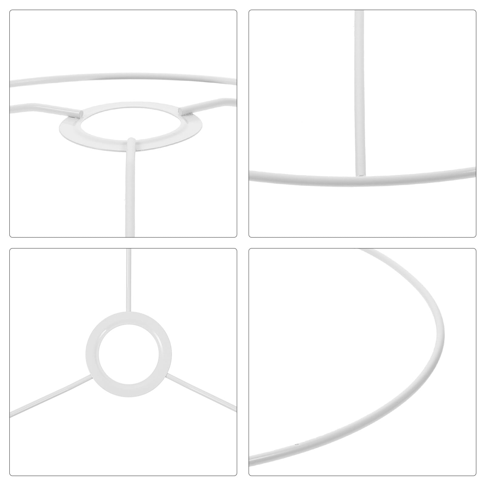 Metal DIY Ring Lamp Shade - Lightweight Iron Frame for Bars & Rooms