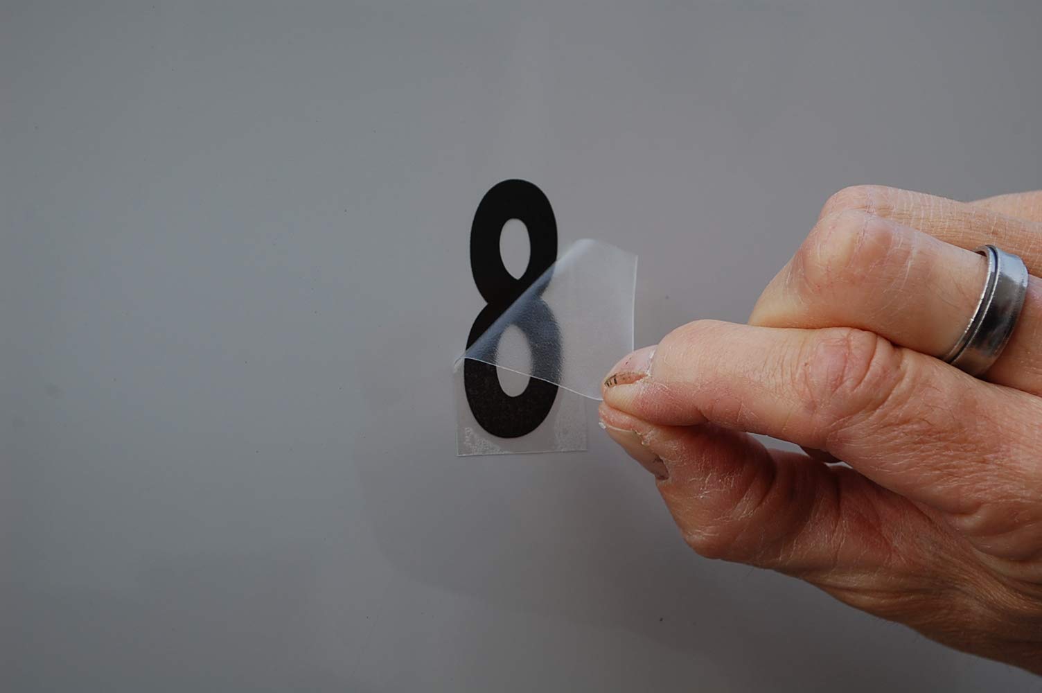 Reflective Black Vinyl Number Stickers 0-9 (4 Each) - 1
