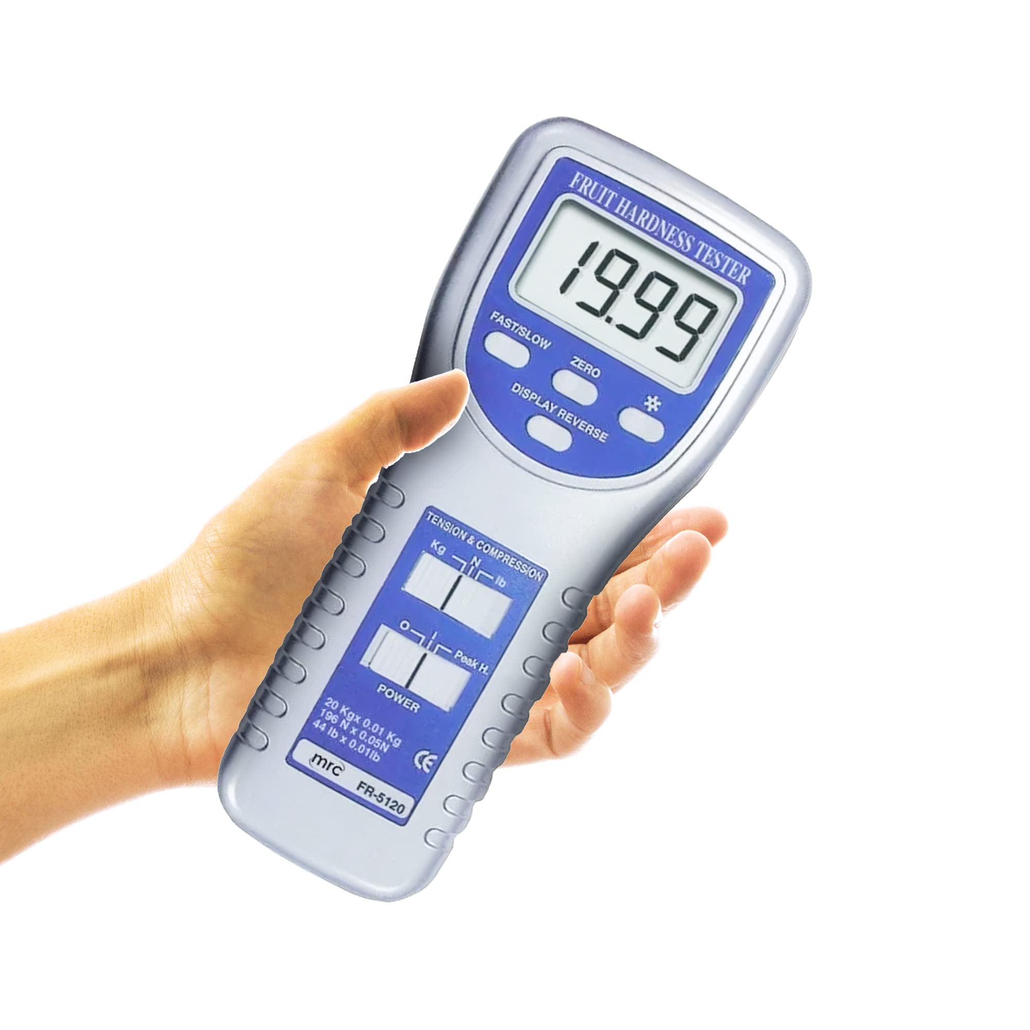Fruit Durometer - Digital Fruit Hardness Tester with Calibration Certificate | Portable Ripeness Meter for Apples, Pears, Peaches | Ideal for Grocery Stores, Farms & Food Processing Plants