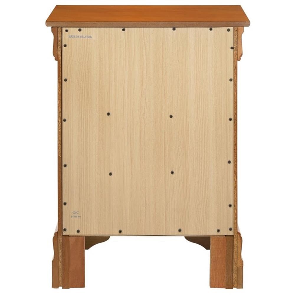 Glory Furniture Louis Phillipe 3-Drawer Oak Nightstand - Perfect for Bedroom, Guest Room & Nursery Storage