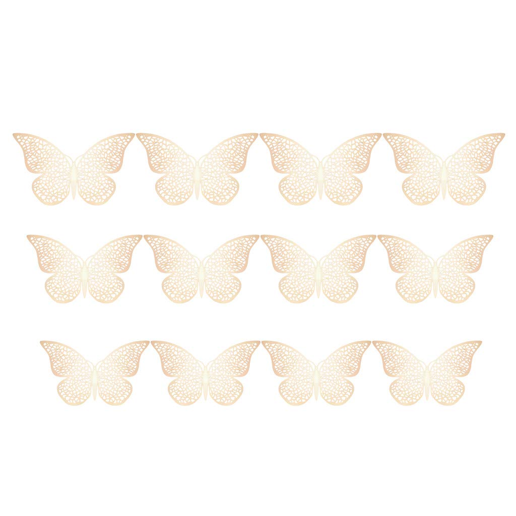 12Pcs 3D Butterfly Wall Stickers - PVC Decals for Home Decor, DIY Wall Art, Kids Room & Nursery, Party & Wedding Decoration - Perfect for Bedroom, Living Room & Nursery Wall Decor