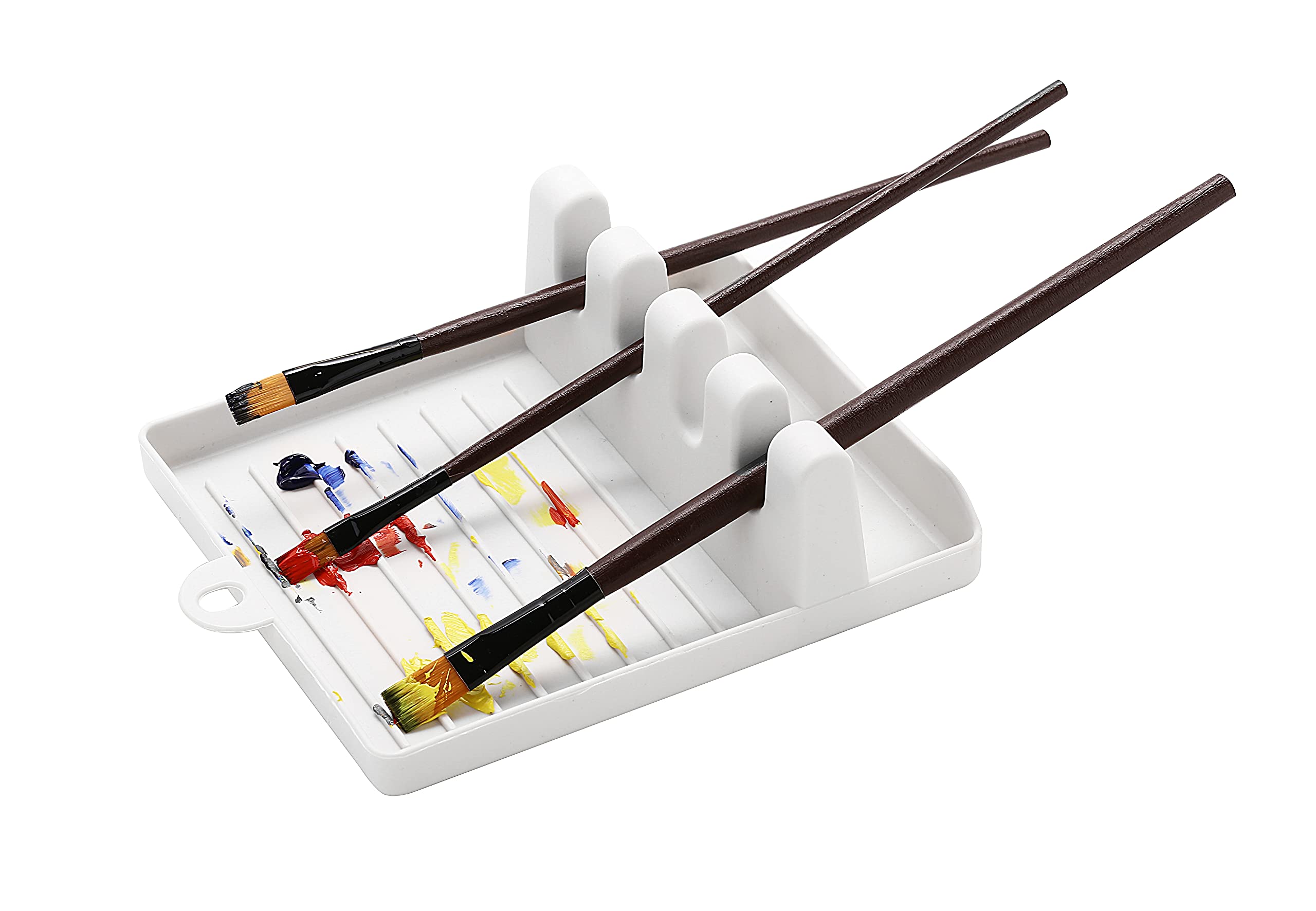 5-Slot Paint Brush Holder for Large Brushes - Organizer for Watercolor, Oil & Acrylic Painting - Perfect for Art Studios, Painting Parties & DIY Projects