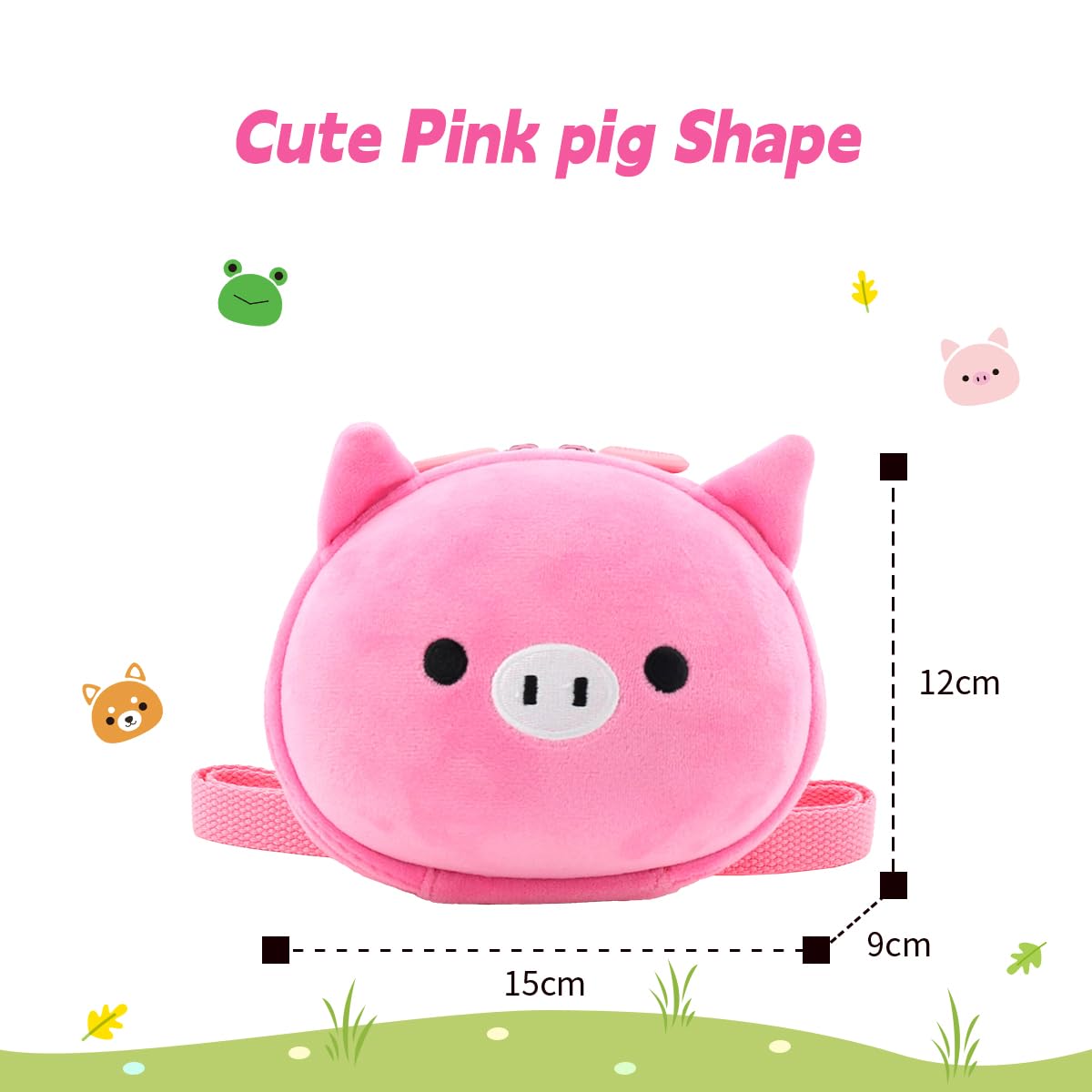 Adorable 3D Cartoon Pig Crossbody Bag for Girls - Cute Pig Coin Purse for Toddlers & Kids | Perfect for School, Parties & Everyday Use