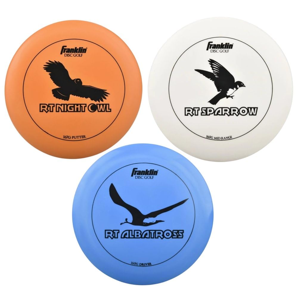 Franklin Sports Disc Golf Starter Set - 3 Discs for Beginners | PDGA Approved Golf Discs for Driving, Mid-Range & Putting | Perfect for Outdoor Recreation & Backyard Games