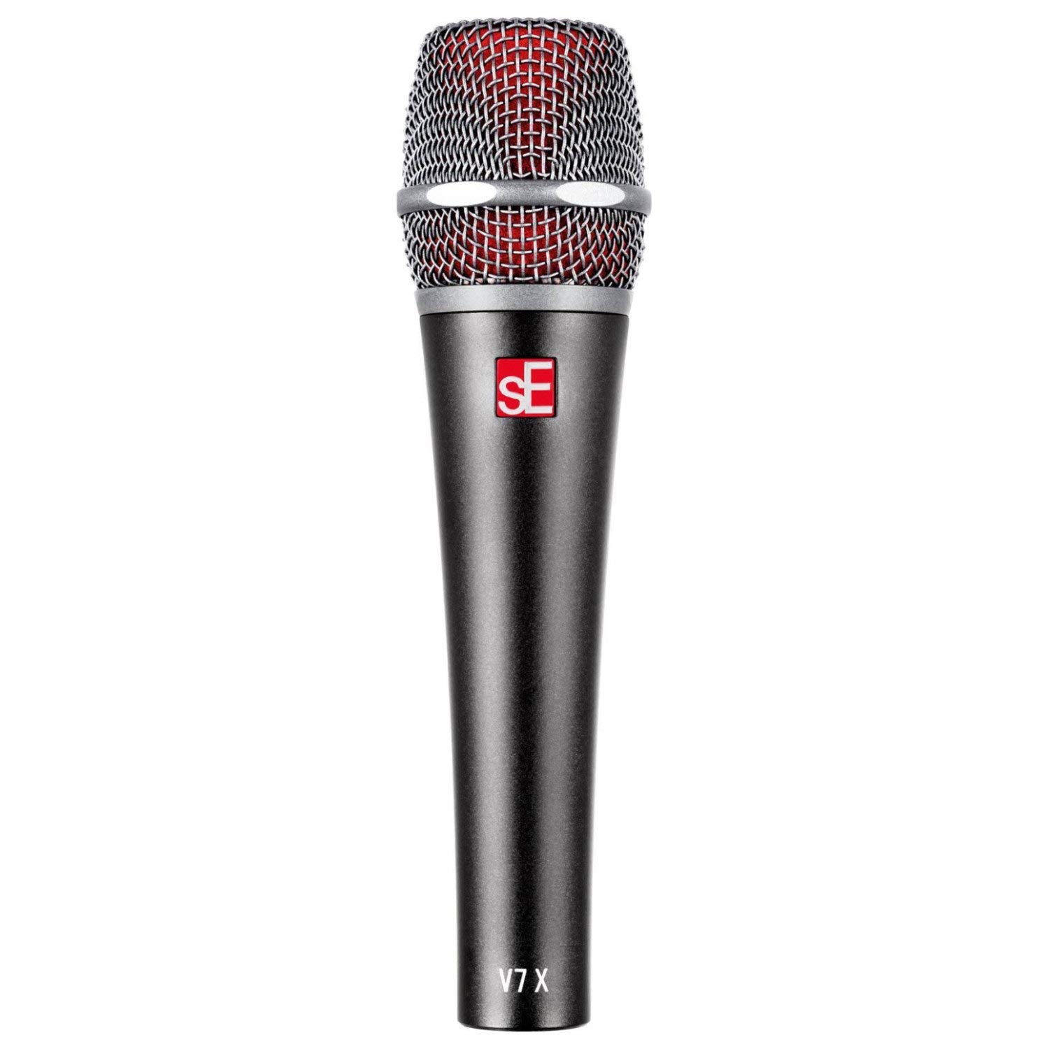 sE Electronics V7x Supercardioid Dynamic Instrument Microphone with 2 XLR Cables - Professional Studio Recording, Live Performances & Podcasting