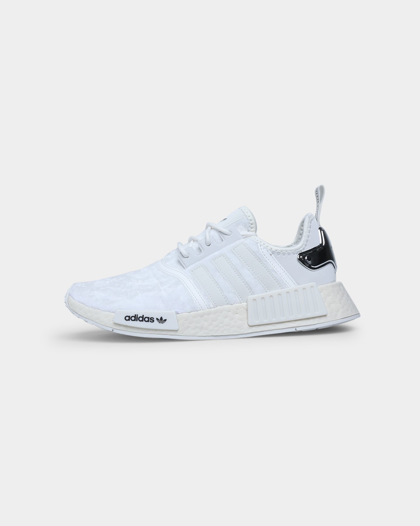 Adidas Women's NMD_R1 Running Shoes - Crystal White / Silver Metallic | Lightweight Sneakers for Women | Gym, Workout & Casual Wear