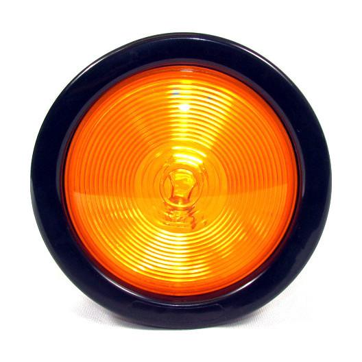 Fortpro 4-Round Incandescent Trailer Tail Light with Grommet & Plug - Heavy Duty Waterproof Brake Lights for Trucks, Trailers, RVs & Boats