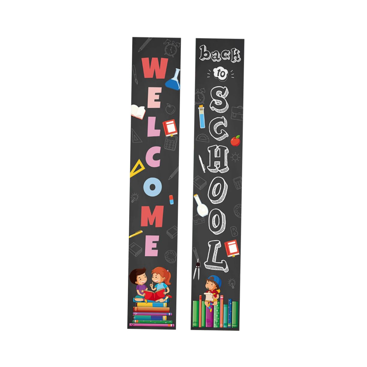 RORPOIR 1 Pair Curtain Emblems - Elegant Office & School Decor, Welcome Sign for Back to School Season, Perfect for Classroom, Campus, and Home Decorations