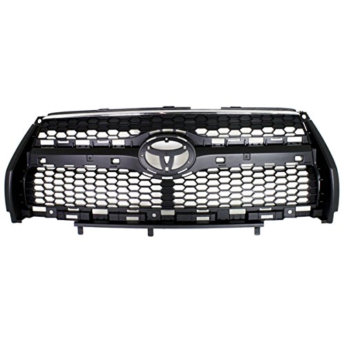2009-2012 Toyota RAV4 Limited Front Grill Grille Assembly - Black Plastic Replacement for 2.5L & 3.5L Models | Perfect for Car Upgrades & Off-Road Style Enhancement