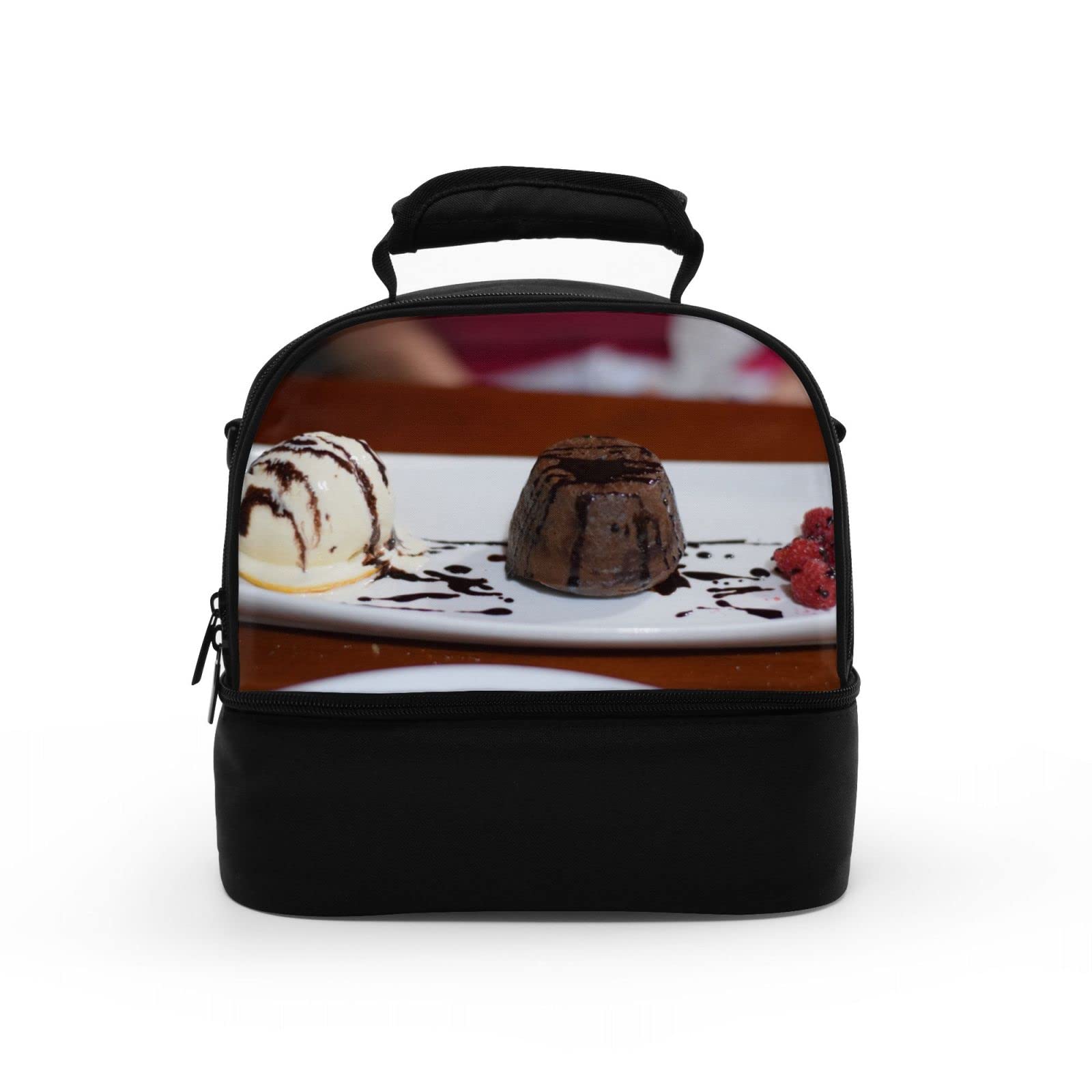Insulated Ice Cream Snack Lunch Bag - Double Storage Picnic & Shopping Tote for Foodies, Kitchen & Family Use | Perfect for Beach Outings, Grocery Trips & Outdoor Adventures