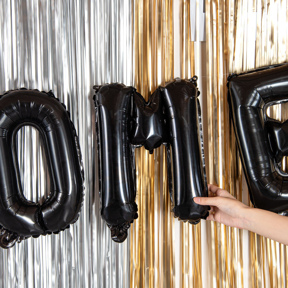 Black Mylar Letter M Balloon 16
