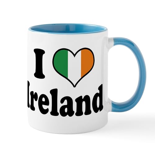 White/Blue Inside - I Love Ireland Tricolor Mug