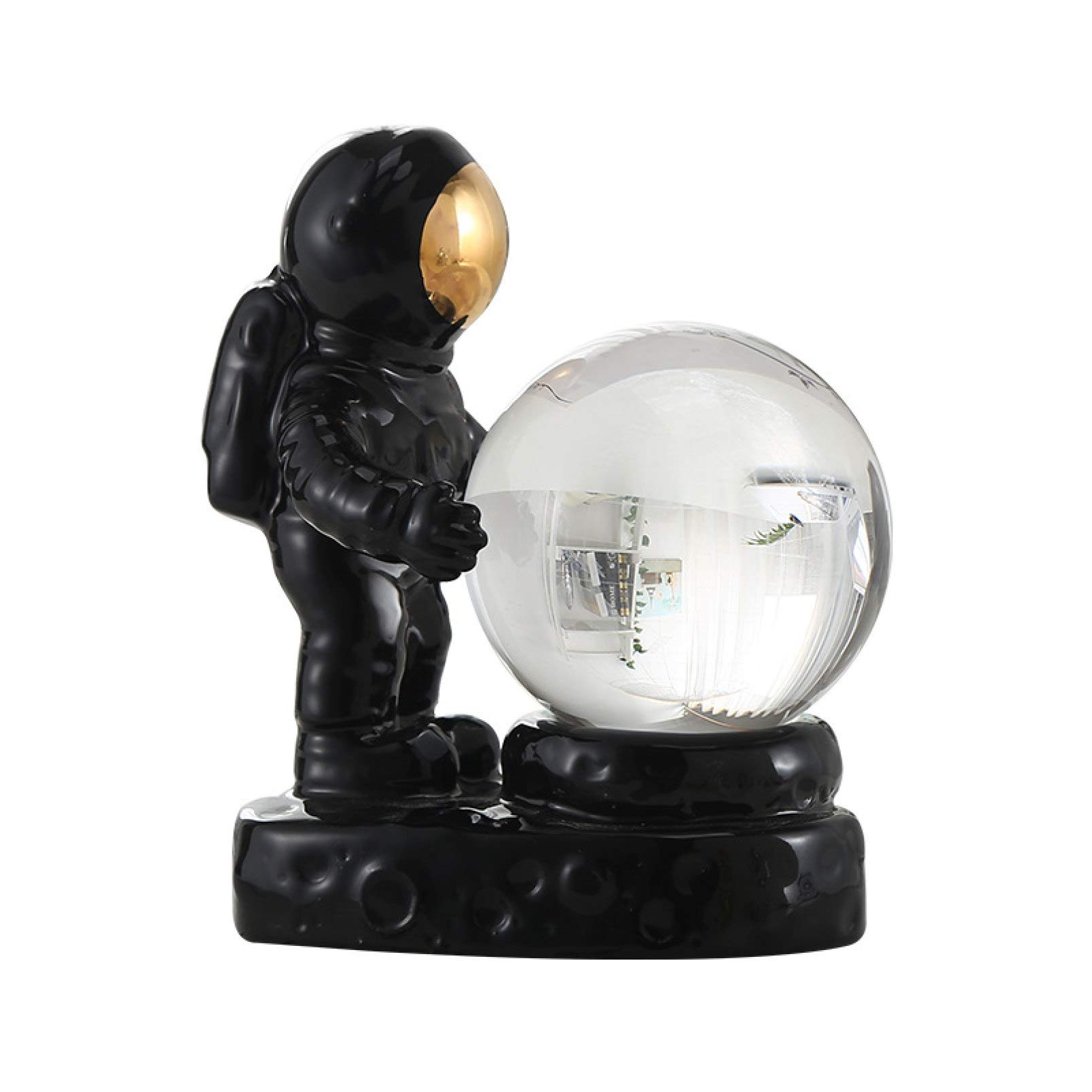 KKONION Ceramic Astronaut Figurine - Glass Micro Landscape Decor for Fish Tank, Home & Office Desk - Unique Space-Themed Decorative Accessories for Aquariums, Bookshelves and Workstations