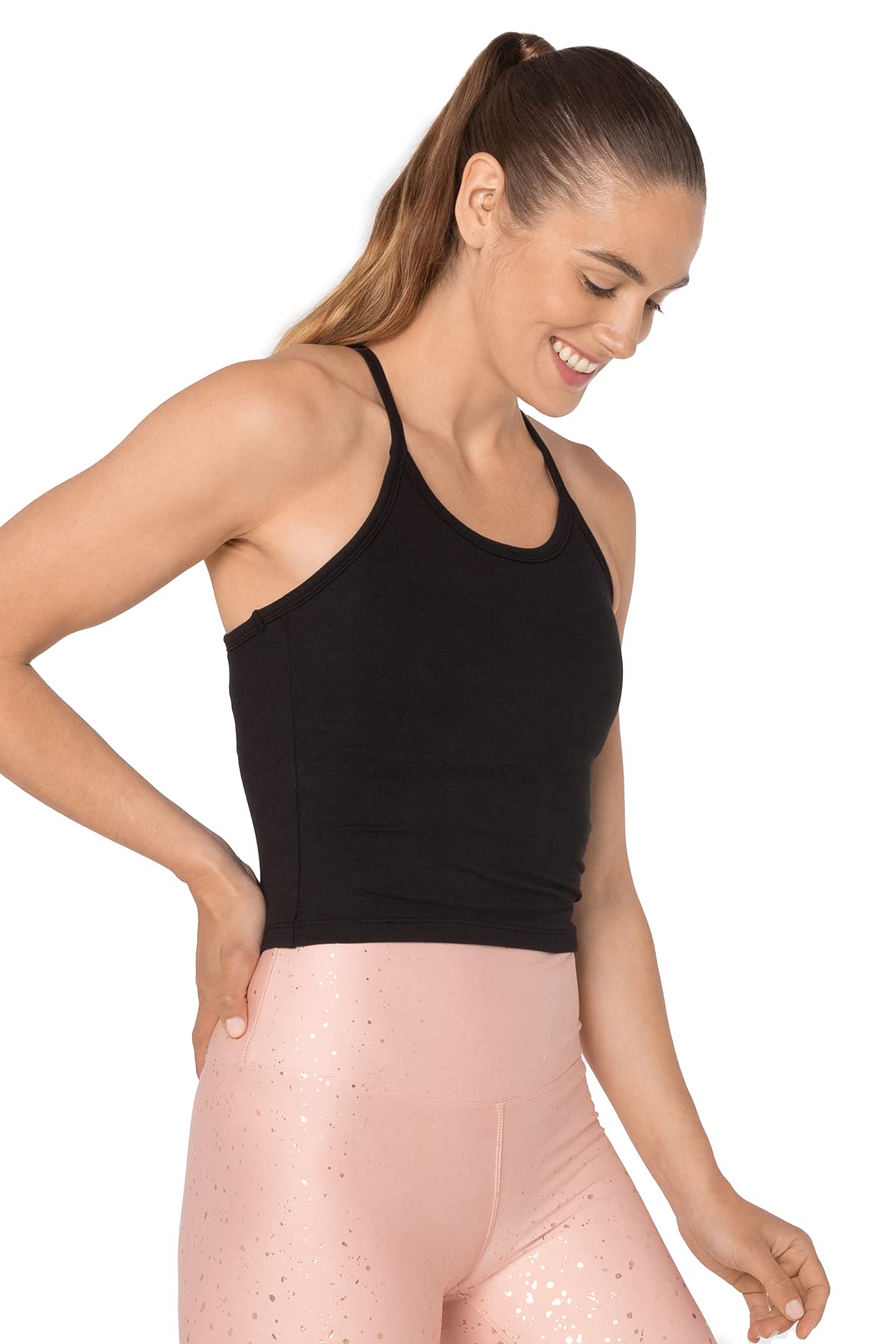 Kyodan Women's Racerback Sports Tank Top with Built-in Bra - Comfortable Workout & Yoga Activewear for Gym, Running & Casual Wear