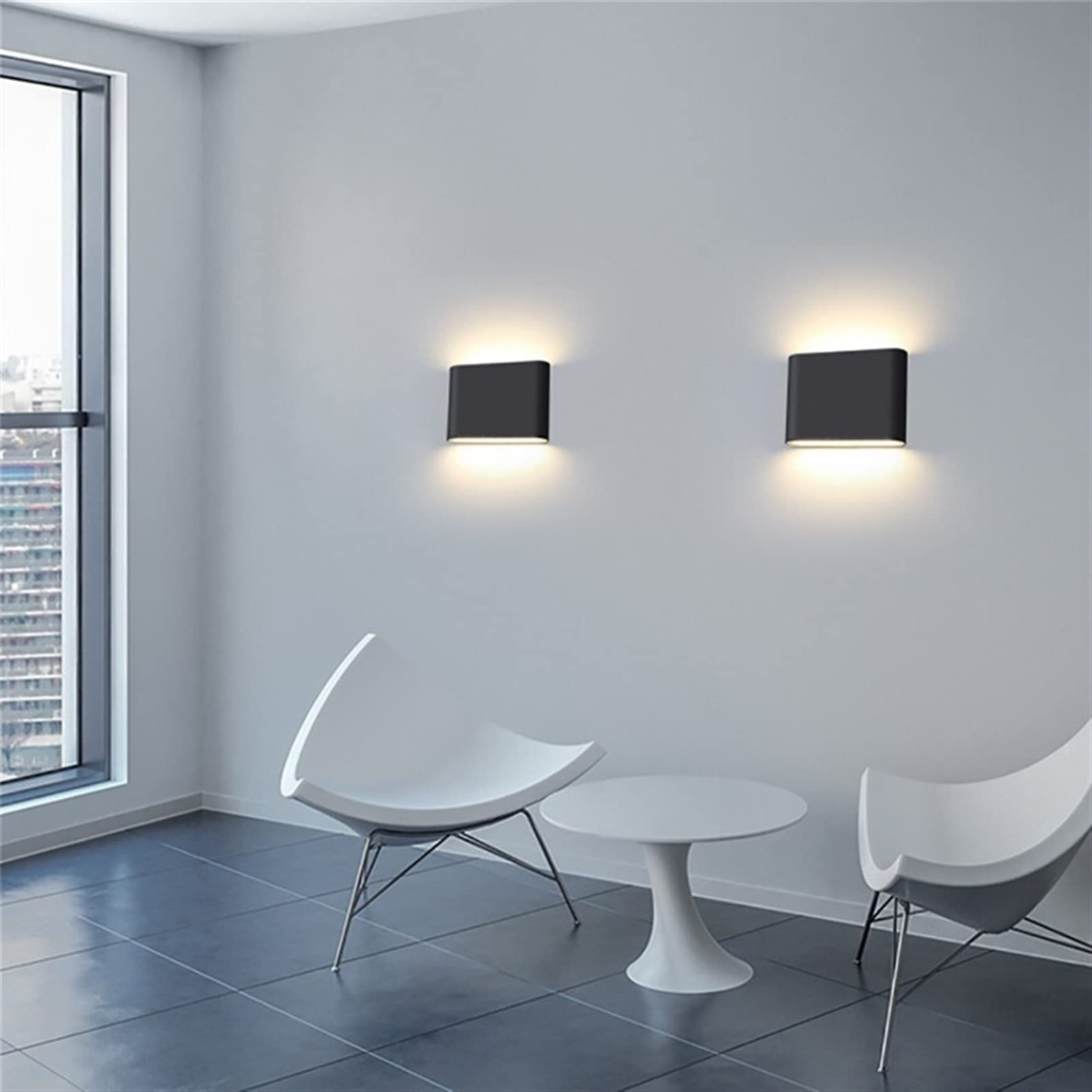 Double Head Wall Lamp - Indoor/Outdoor Up Down Lighting for Garden & Porch