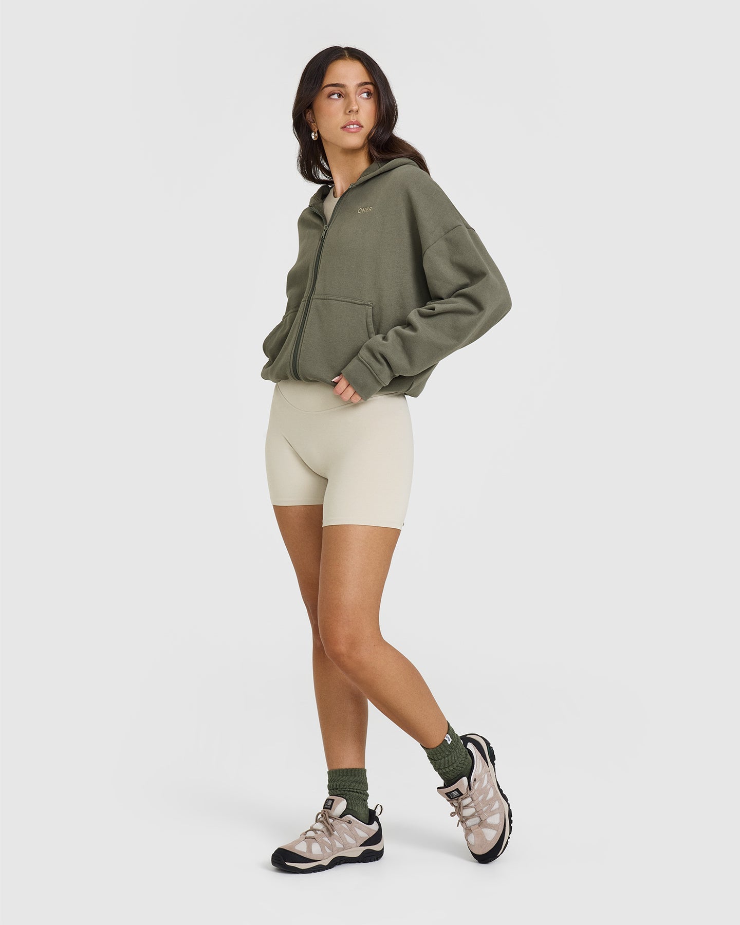 Mid Weight Zip Through Hoodie for Men & Women - Alpine Green | Comfortable Fleece-Lined Pullover for Outdoor Activities, Gym & Casual Wear