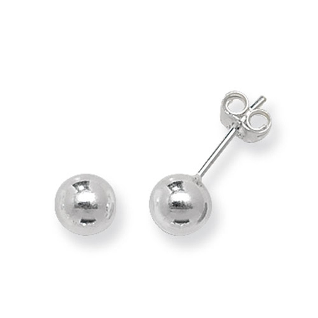 Sterling Silver 6MM Ball Stud Earrings for Women - Hypoallergenic Minimalist Jewelry - Perfect for Everyday Wear, Gifts & Special Occasions