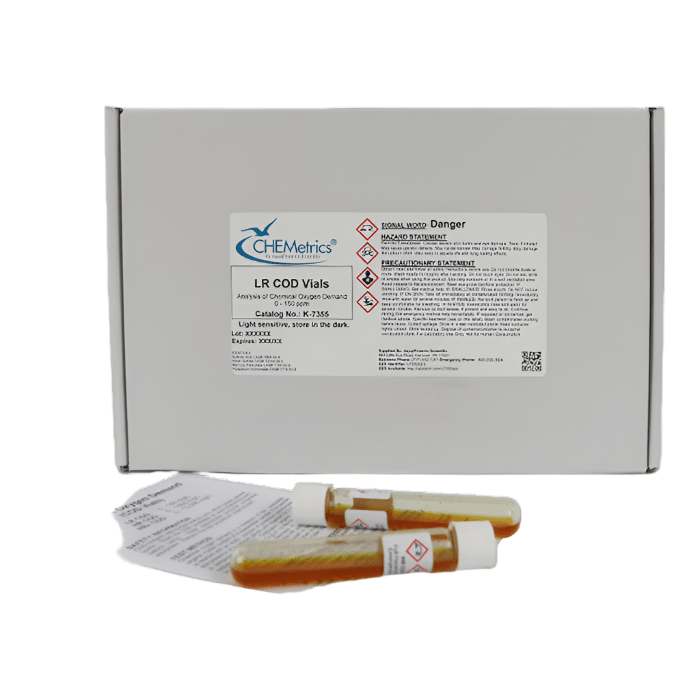 Low Range COD Vials - US EPA Accepted Water Testing Kit for Wastewater & Environmental Analysis - Perfect for Laboratories, Industrial Plants, and Environmental Monitoring