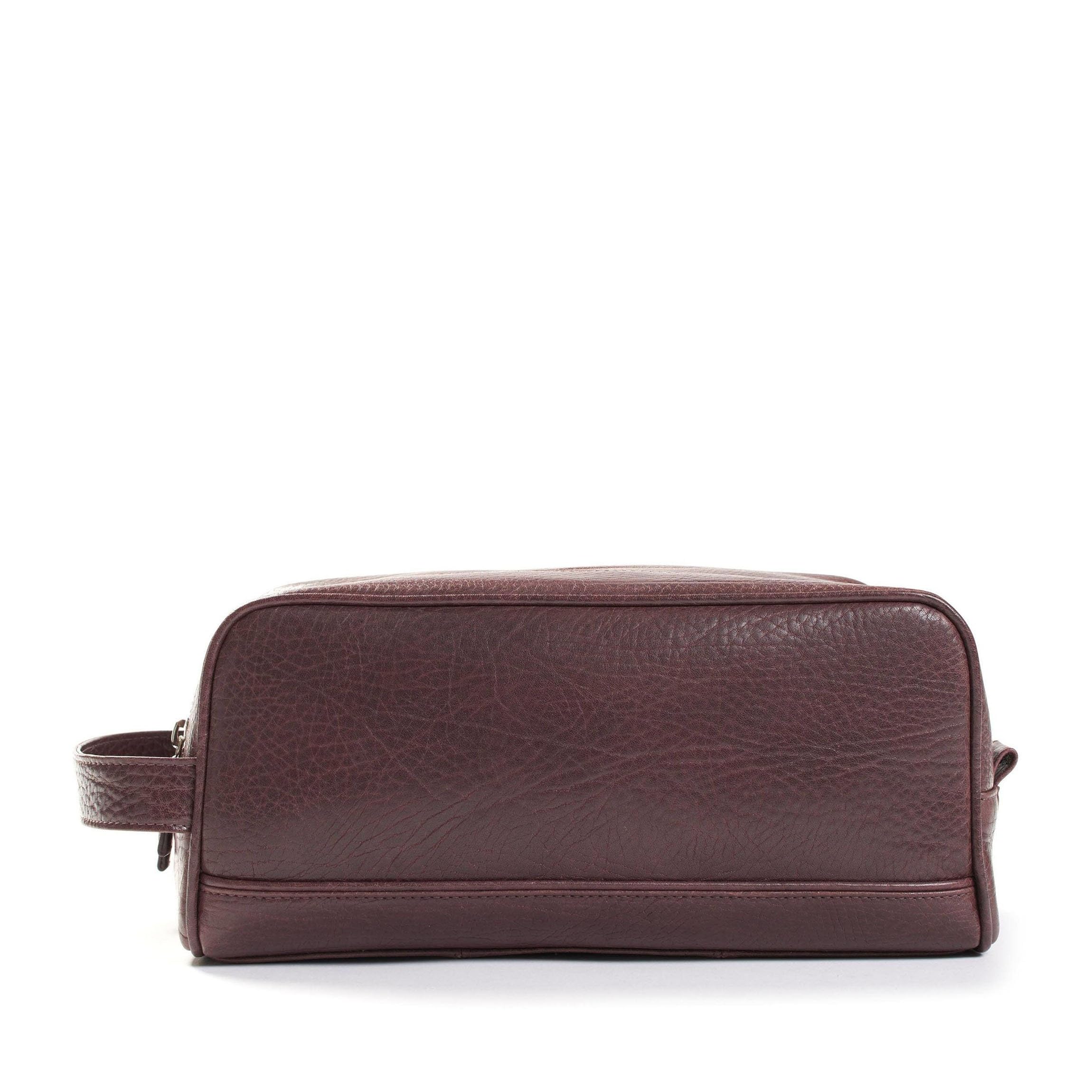 Premium Leather Small Double Zip Toiletry Bag for Travel & Gym - Compact Cosmetic Organizer for Men & Women - Perfect for Toiletries, Makeup, Jewelry & Essentials
