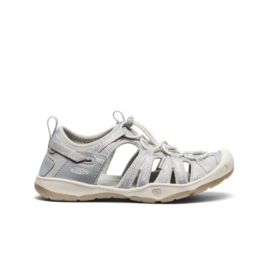 Big Kids' Moxie Sandal - Comfortable Silver Sandals for Girls | Perfect for Beach, Pool & Summer Outdoor Activities