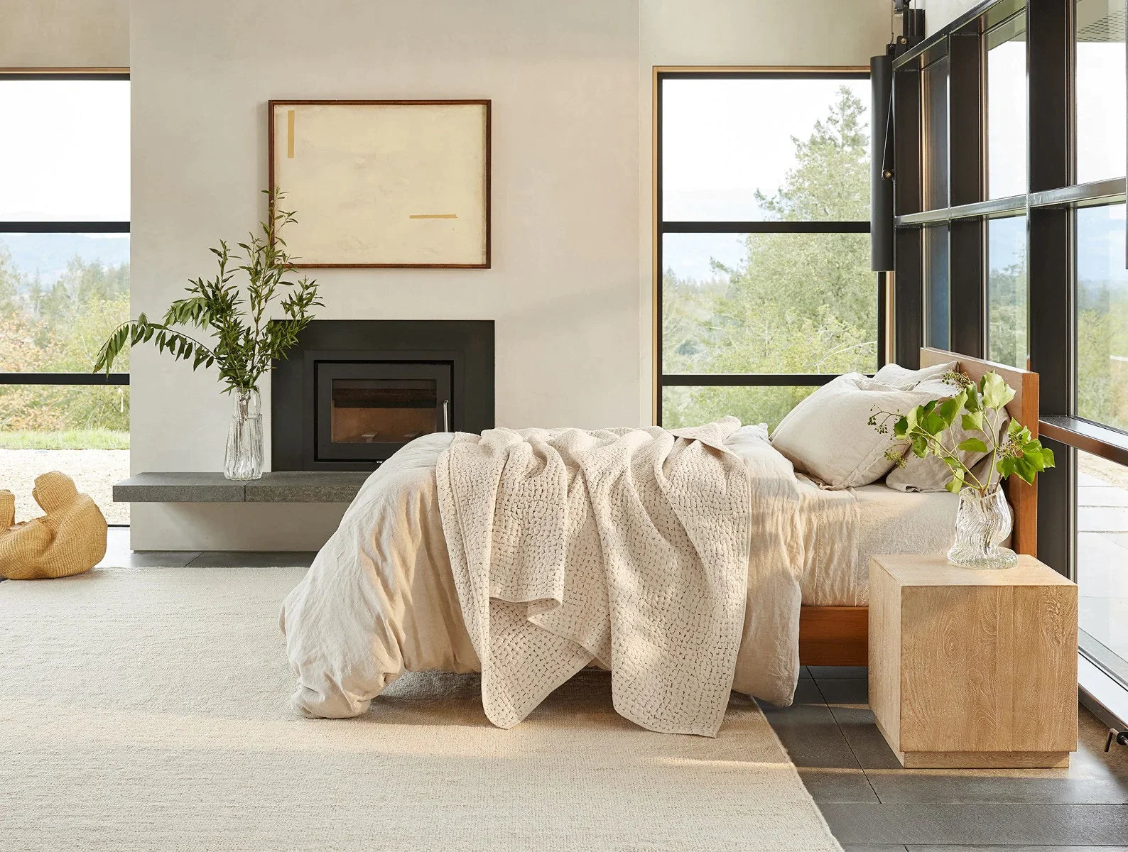 Handmade Organic Cotton Quilt with Pebbled Texture - Cozy & Eco-Friendly Bedding for Home, Nursery, or Gift