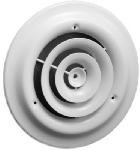 American Metal #1500W8-R 8 Inch White Round Ceiling Diffuser - HVAC Air Vent Cover for Home, Office & Commercial Spaces