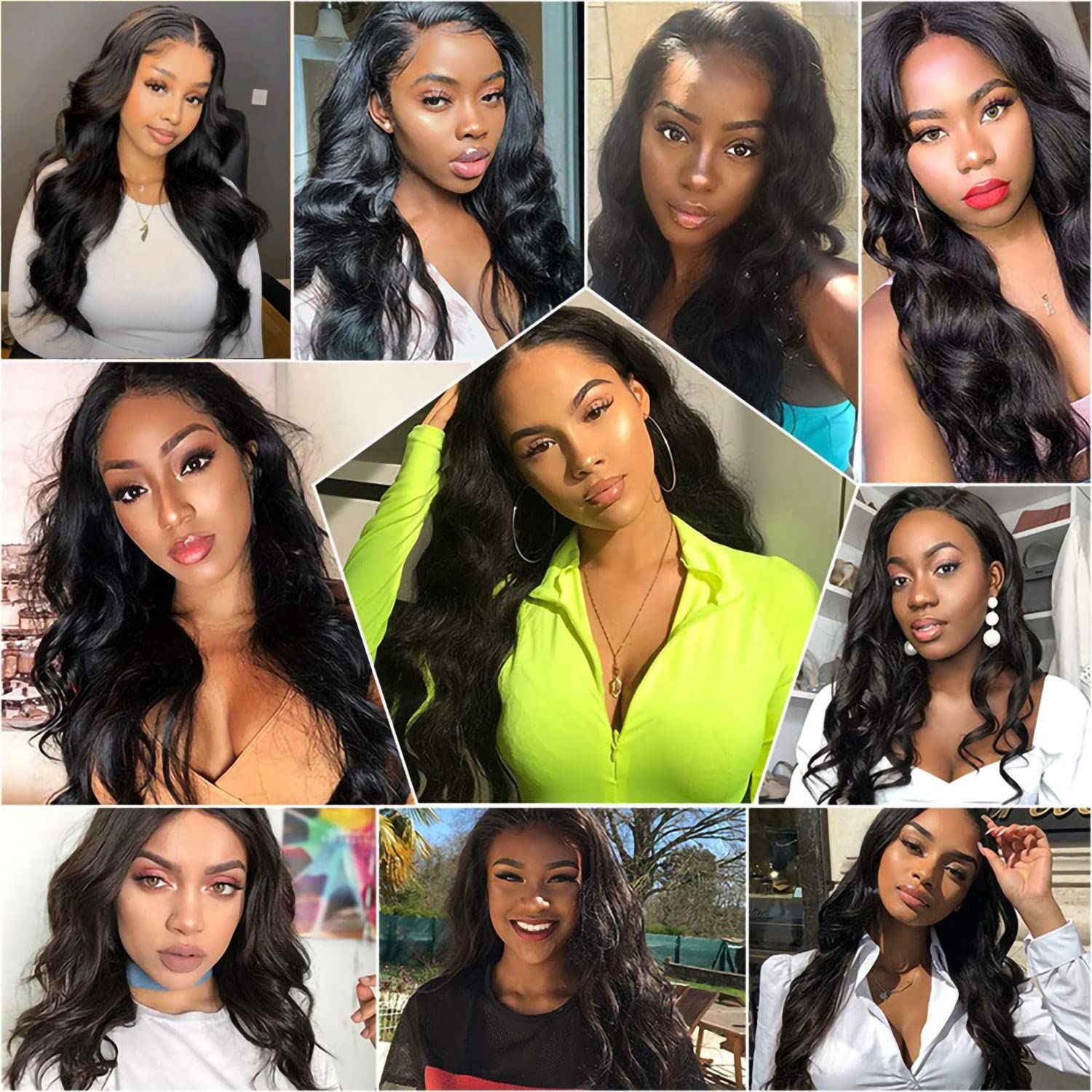 13x6 HD Lace Front Wigs Human Hair - Brazilian Body Wave Pre-Plucked Glueless Wig with Baby Hair & Natural Hairline | 150% Density 18 Inch | Perfect for Black Women, Daily Wear, Cosplay & Special Occasions
