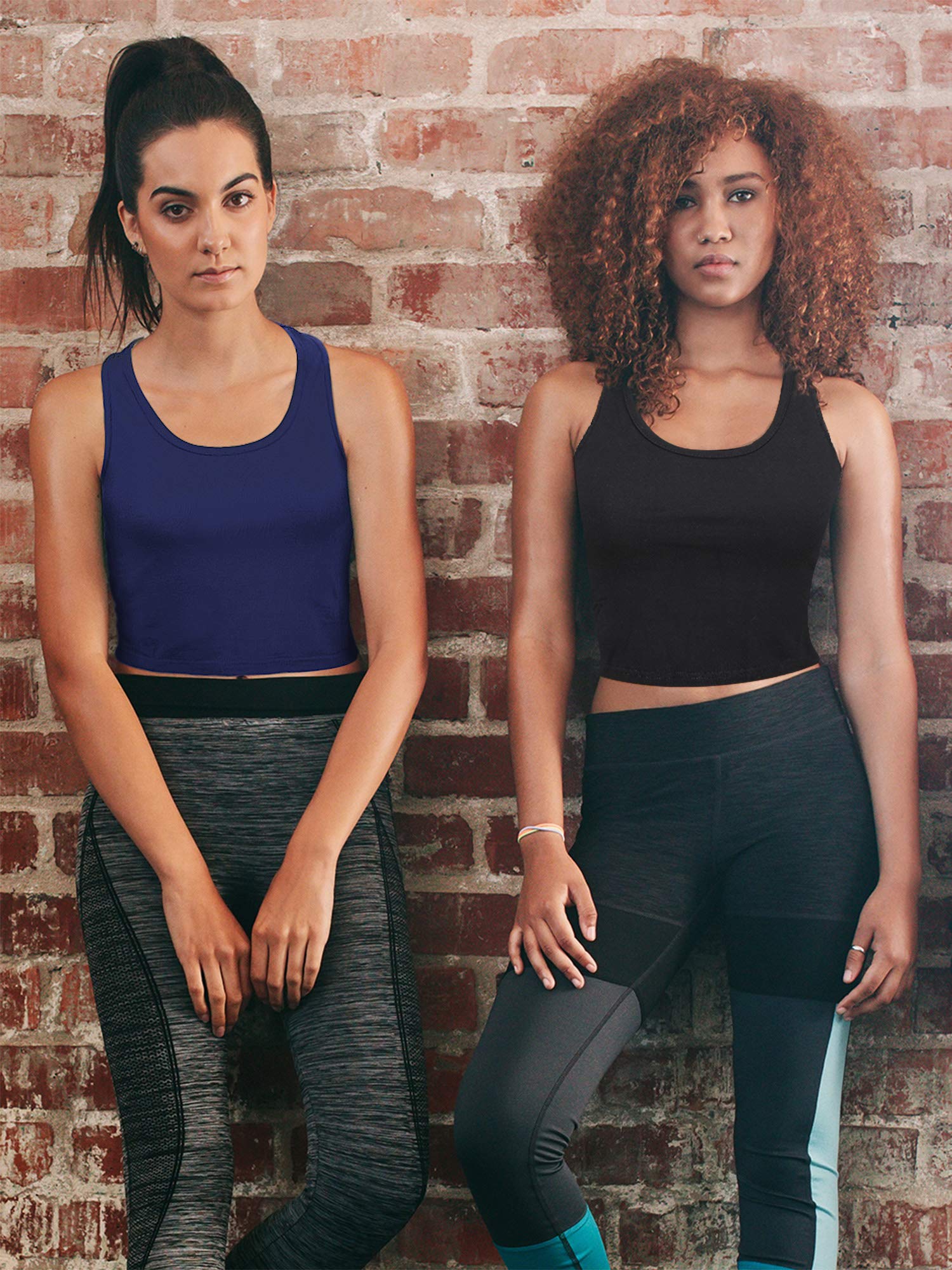 4 Pack Women's Workout Crop Tank Tops - Sleeveless Racerback Athletic Shirts for Yoga, Running & Gym - Breathable Moisture-Wicking Fabric (Small, Black/Dark Grey/Navy Blue/White) - Perfect for Fitness, Pilates & Summer Sports Activities